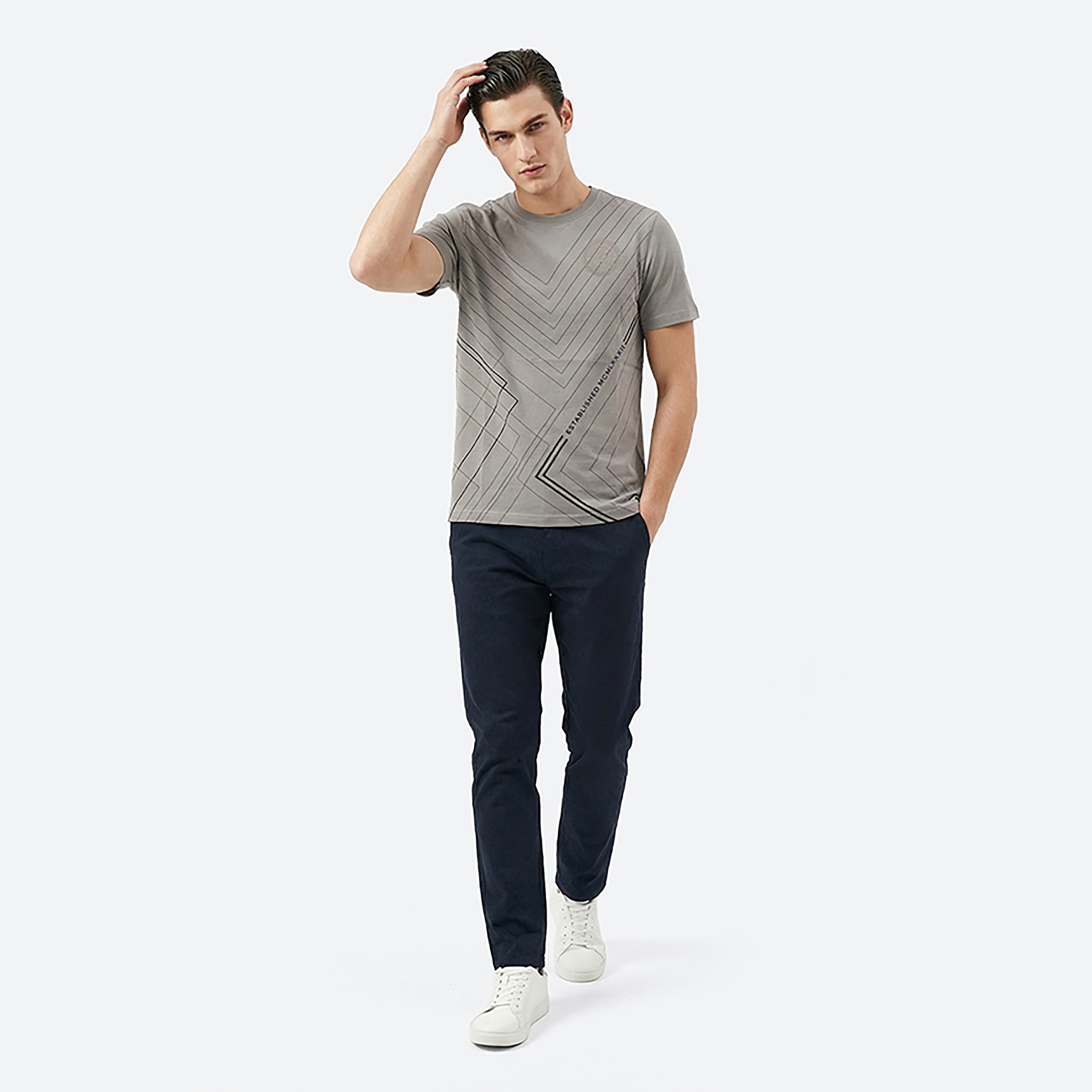 Beverly Hills Polo Club Geometric Printed Crew Neck Short Sleeves Men's T-Shirt-men-clothing-tshirtsandpolos-tshirts-image-3