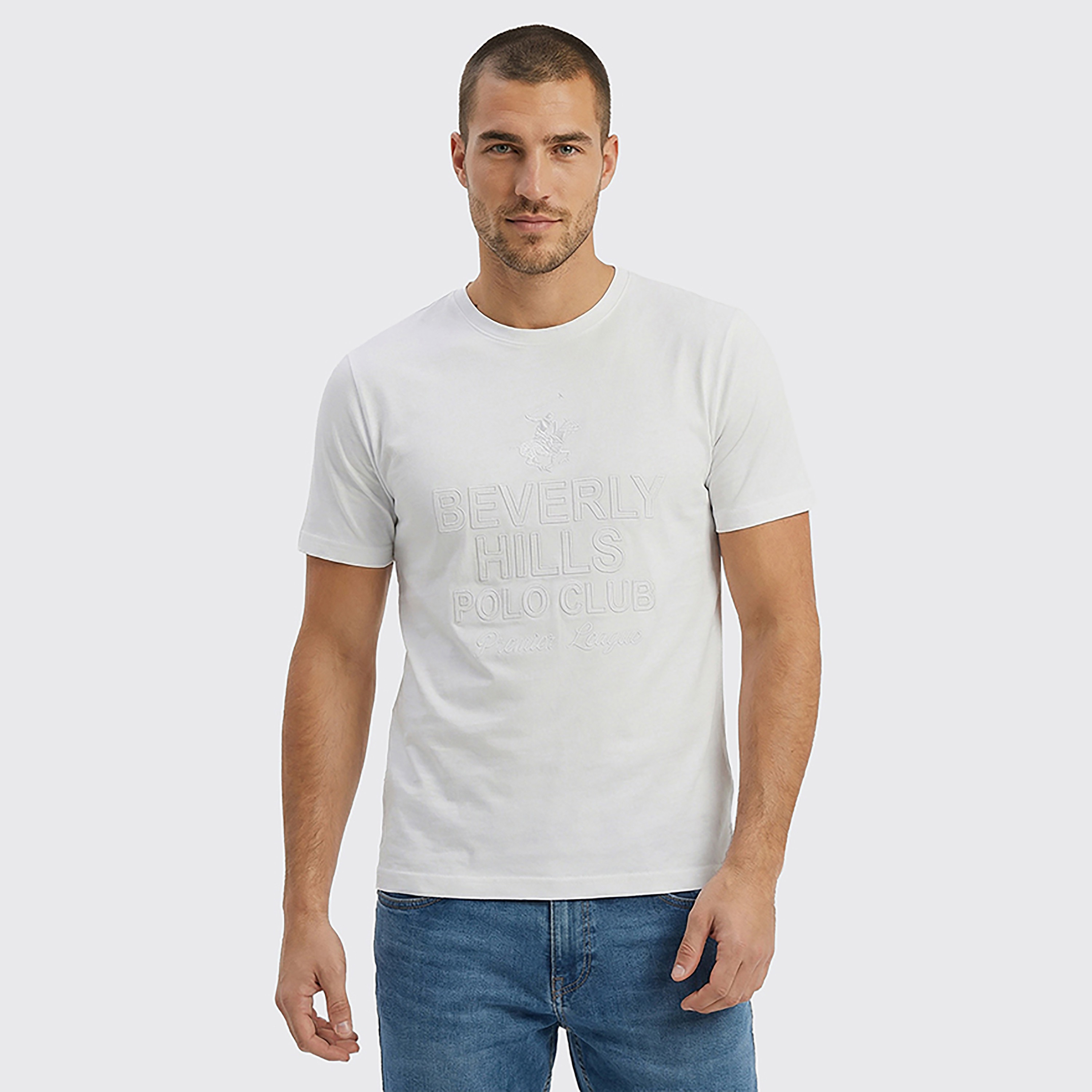 Beverly Hills Polo Club Logo Crew Neck Short Sleeves Men's T-Shirt-men-clothing-tshirtsandpolos-tshirts-image-1