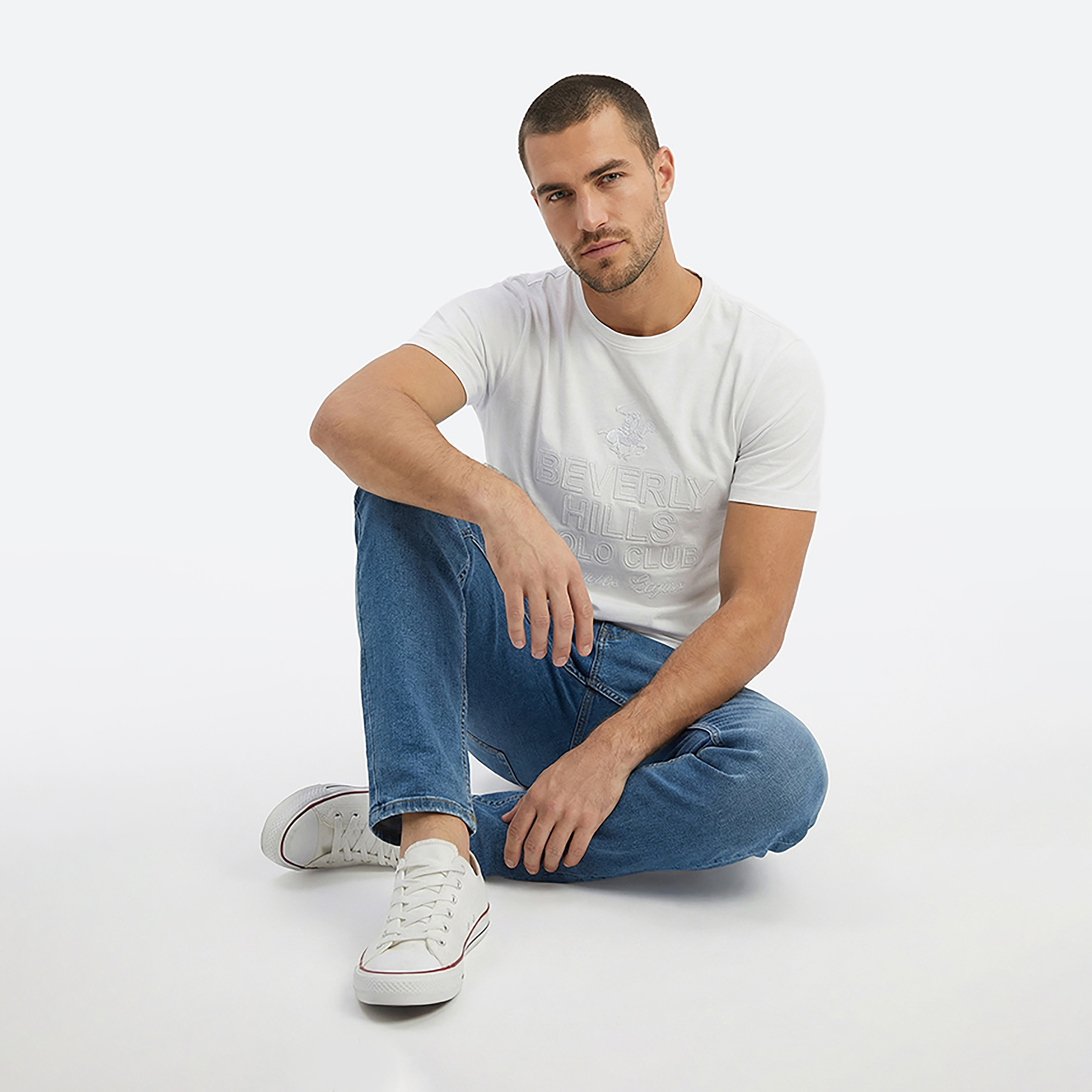 Beverly Hills Polo Club Logo Crew Neck Short Sleeves Men's T-Shirt-men-clothing-tshirtsandpolos-tshirts-image-2
