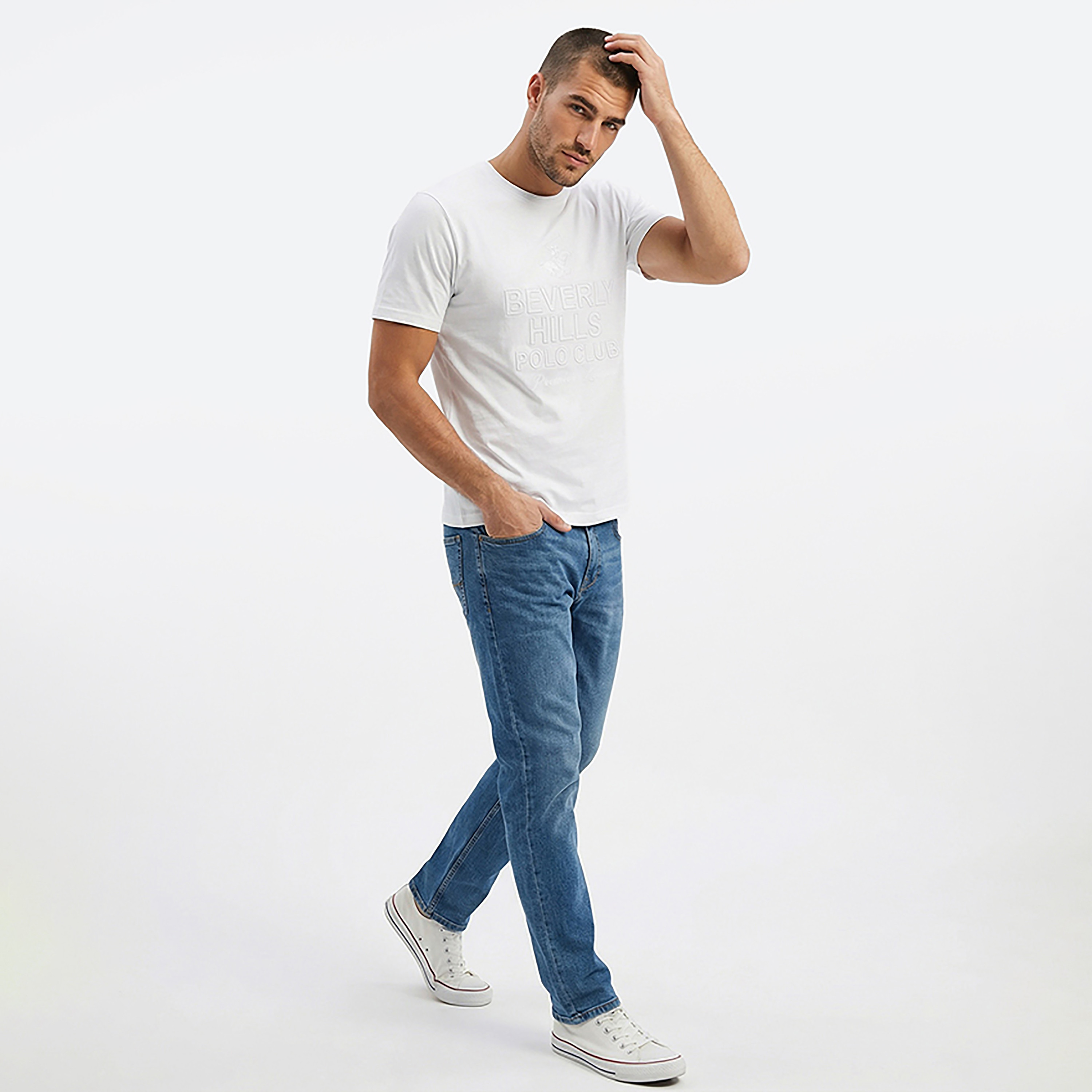 Beverly Hills Polo Club Logo Crew Neck Short Sleeves Men's T-Shirt-men-clothing-tshirtsandpolos-tshirts-image-3