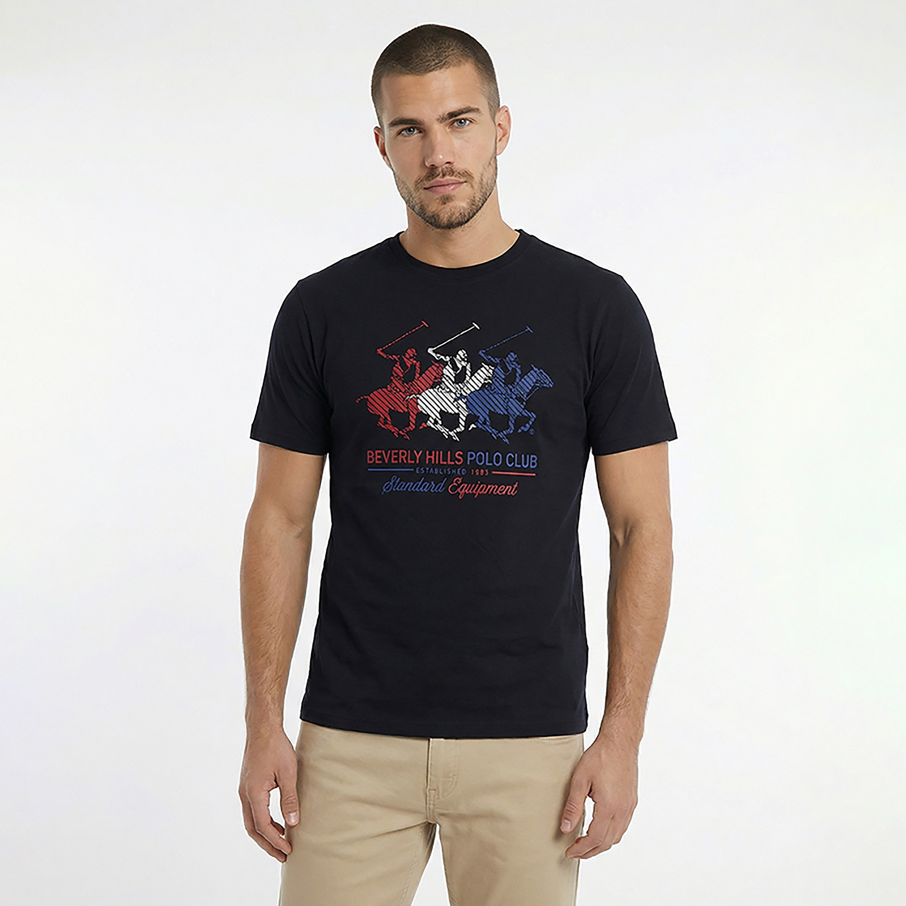 Beverly Hills Polo Club Logo Printed Crew Neck Short Sleeves Men's T-Shirt-men-clothing-tshirtsandpolos-tshirts-image-5