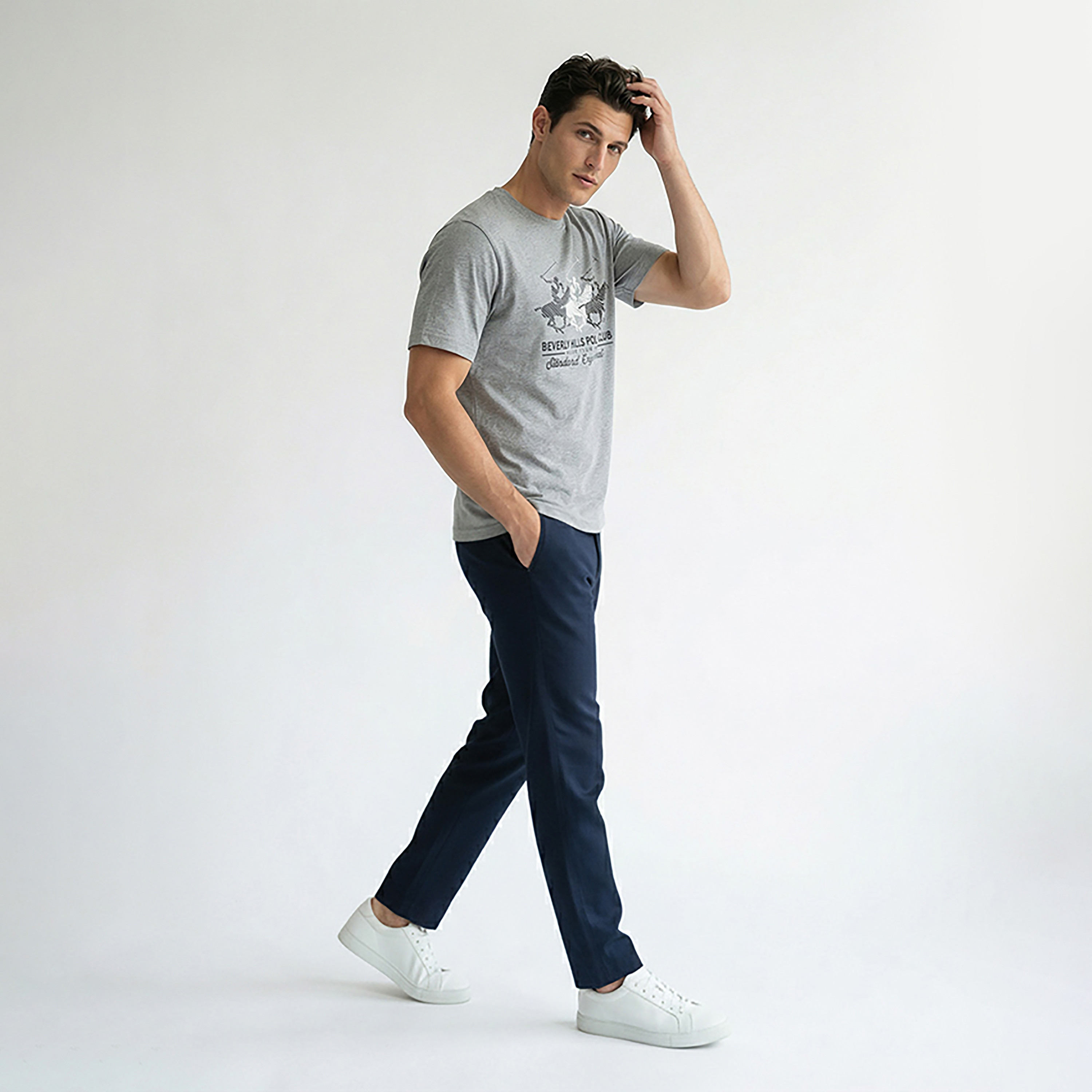Beverly Hills Polo Club Logo Printed Crew Neck Short Sleeves Men's T-Shirt-men-clothing-tshirtsandpolos-tshirts-image-3