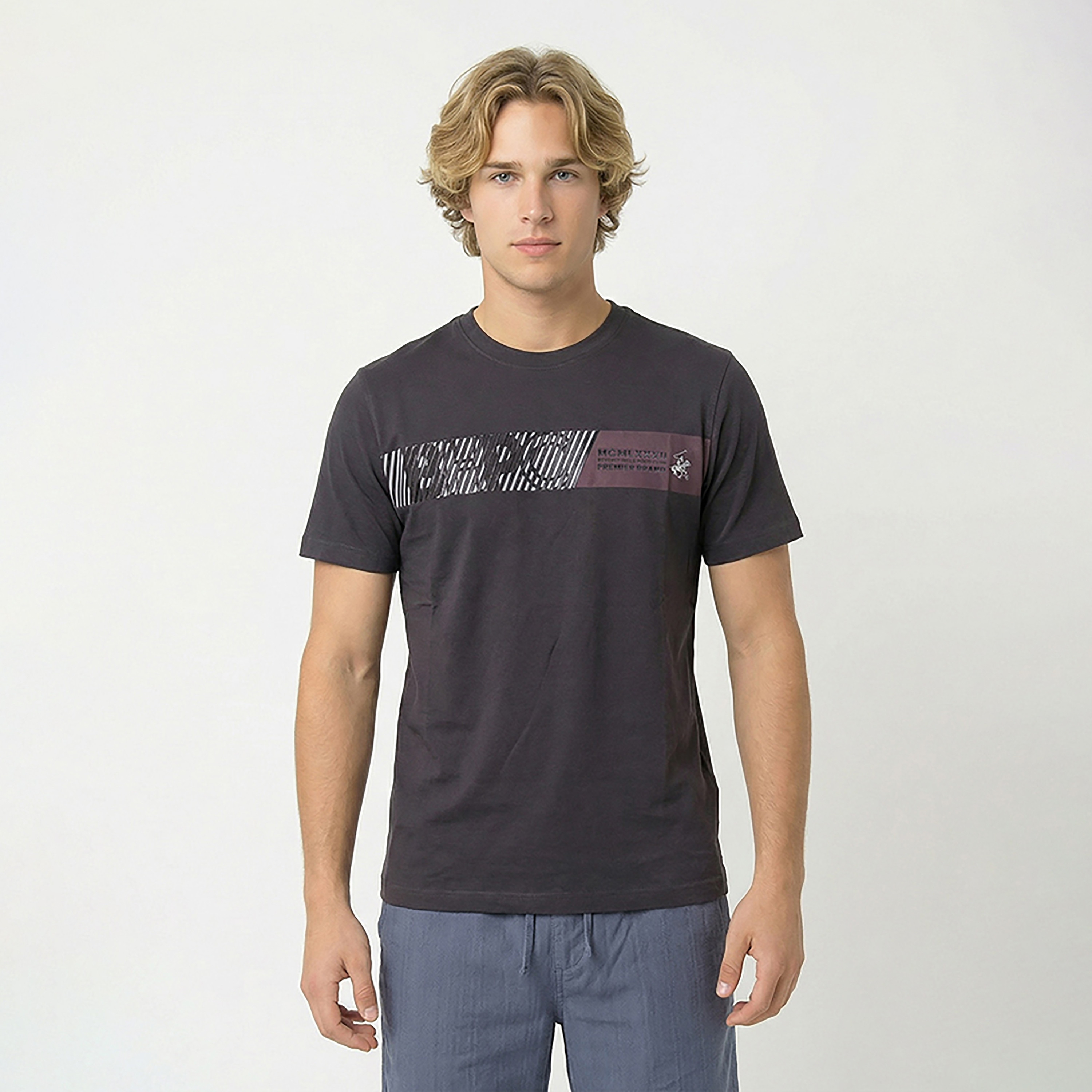 تي شيرت رجالي بأكمام قصيرة وياقة دائرية ومطبوع من بيفرلي هيلز بولو كلوب-men-clothing-tshirtsandpolos-tshirts-image-1
