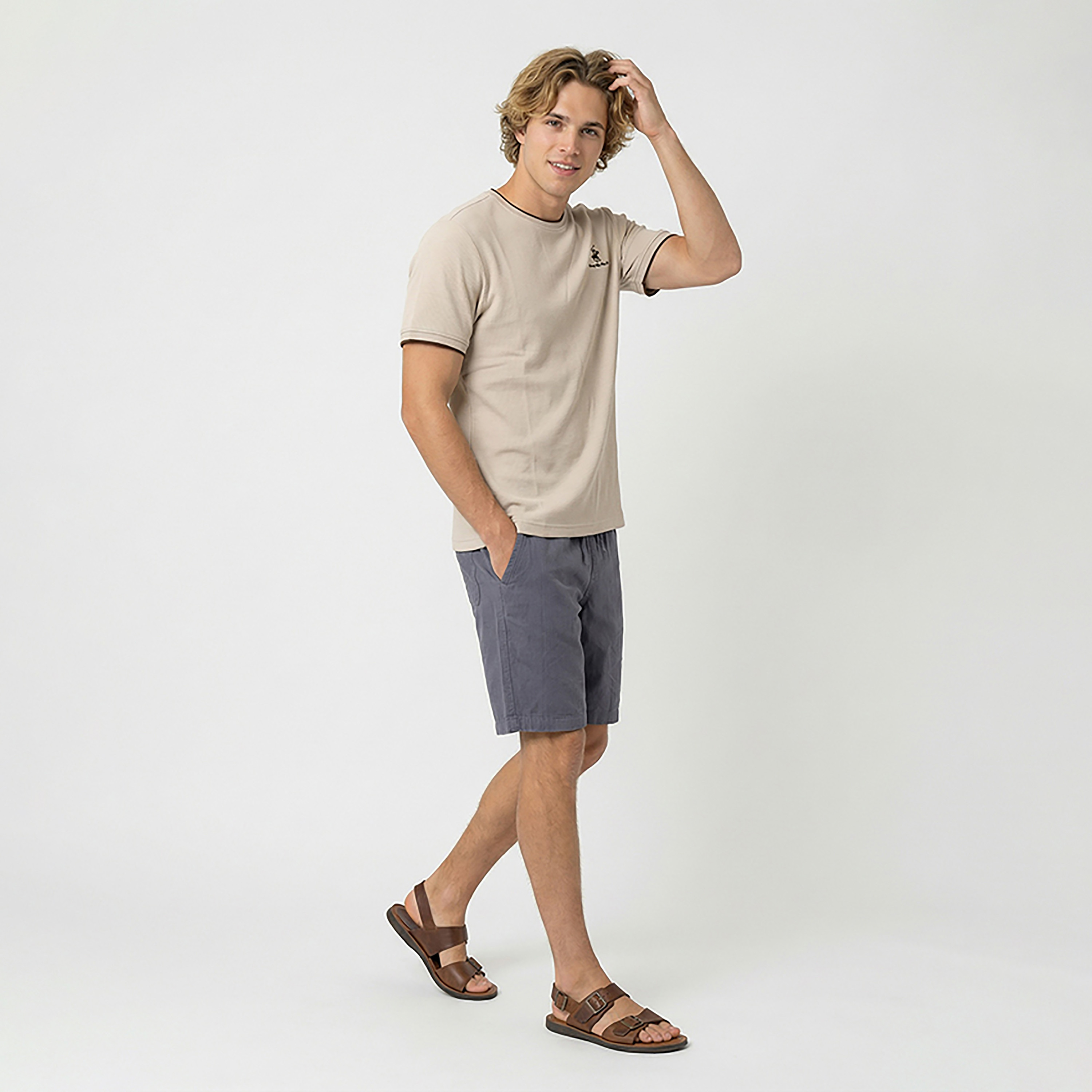 Beverly Hills Polo Club Plain Crew Neck Short Sleeves Men's T-Shirt-men-clothing-tshirtsandpolos-tshirts-image-3