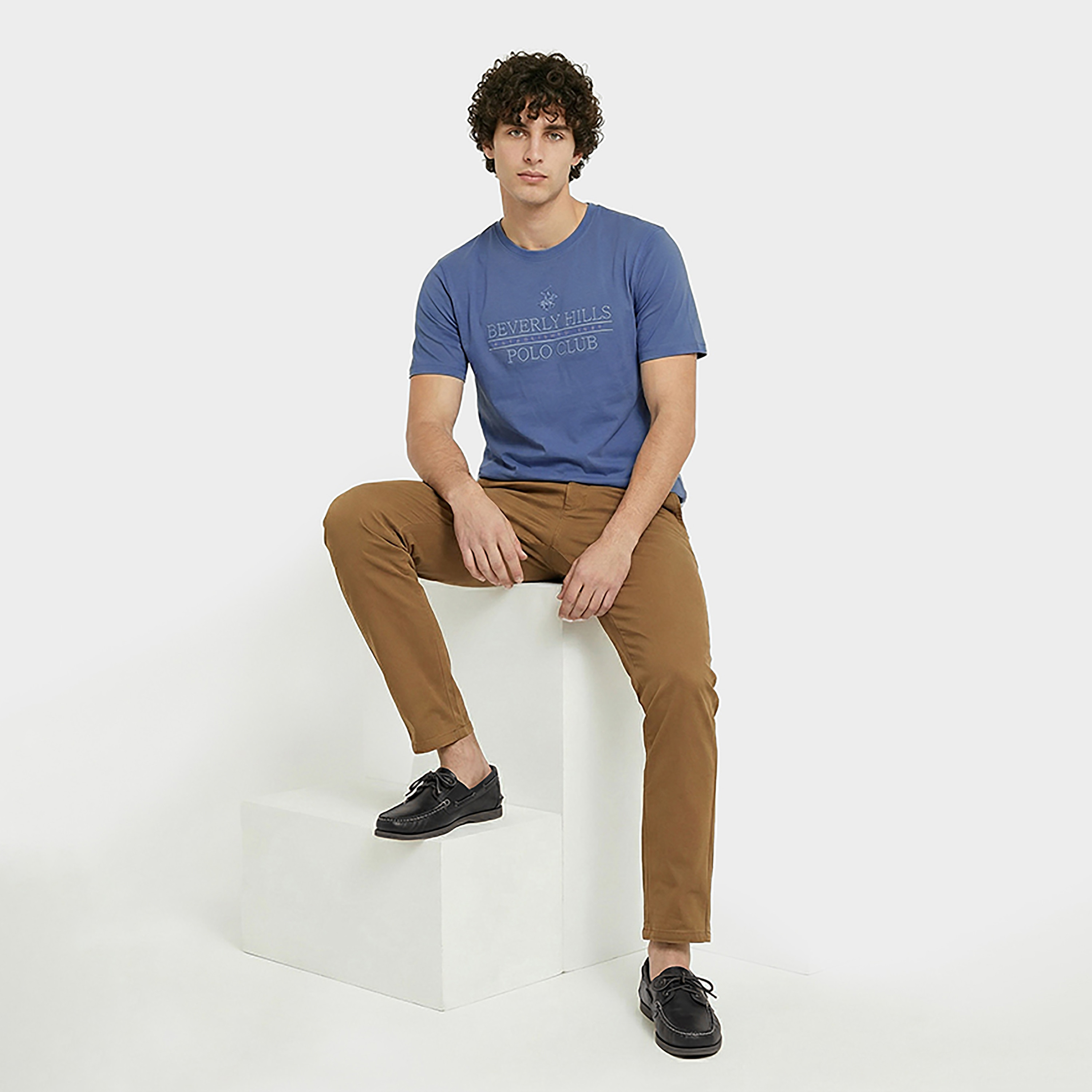Beverly Hills Polo Club Logo Printed Crew Neck Short Sleeves Men's T-Shirt-men-clothing-tshirtsandpolos-tshirts-image-2