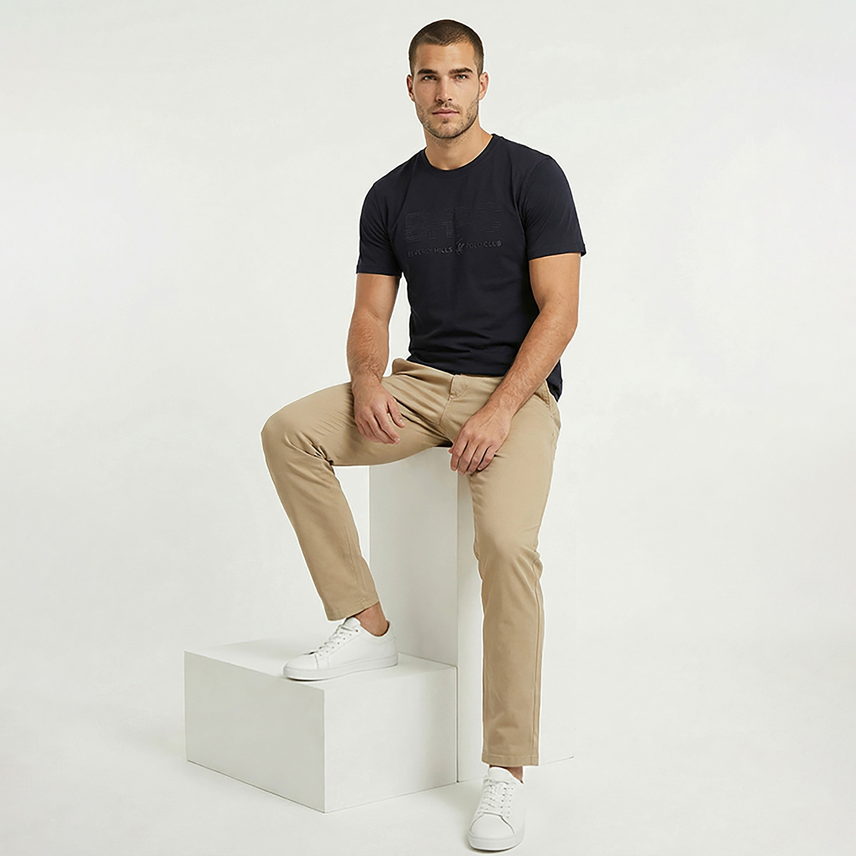 Beverly Hills Polo Club Logo Printed Crew Neck Short Sleeves Men's T-Shirt-men-clothing-tshirtsandpolos-tshirts-image-2