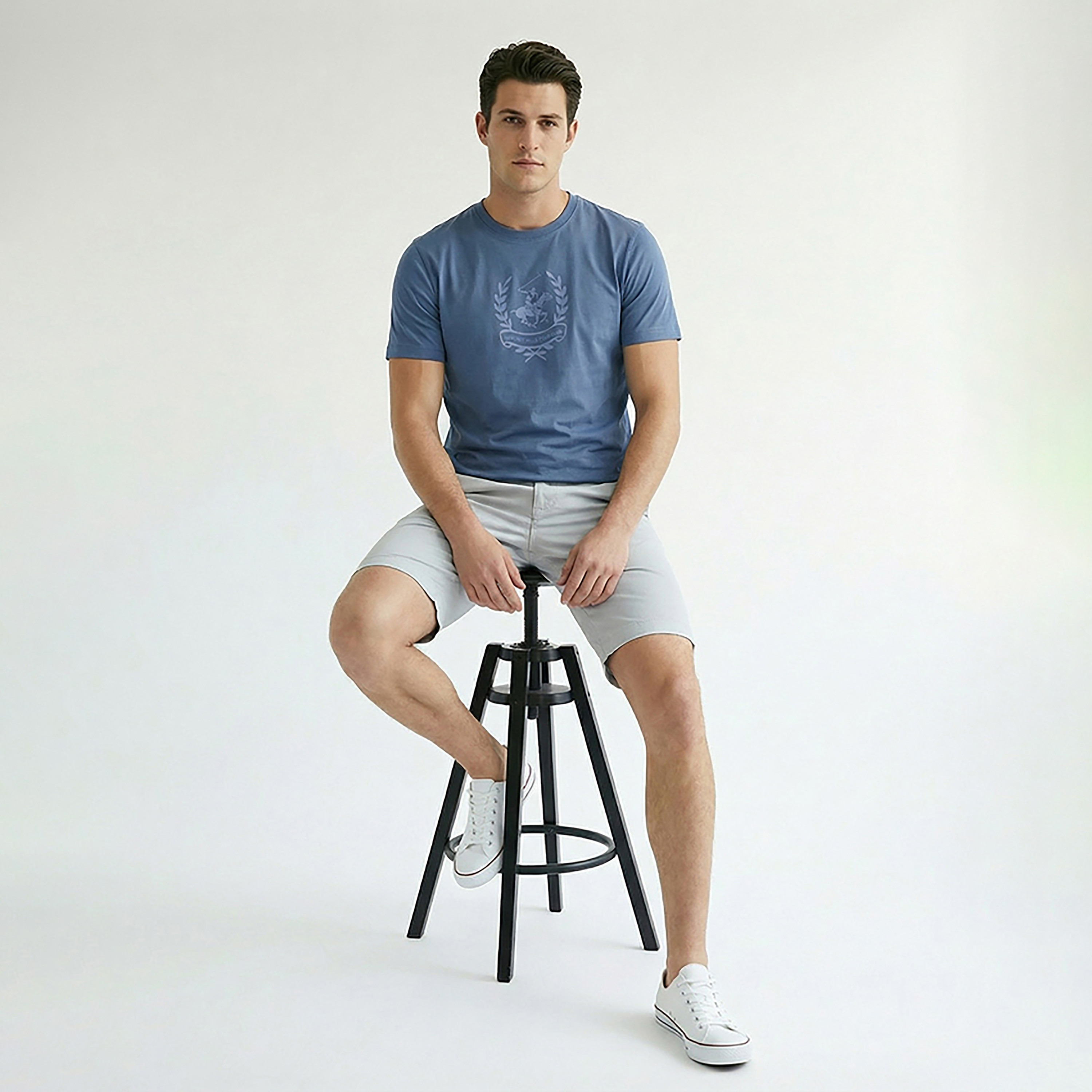 Beverly Hills Polo Club Logo Printed Crew Neck Short Sleeves Men's T-Shirt-men-clothing-tshirtsandpolos-tshirts-image-2