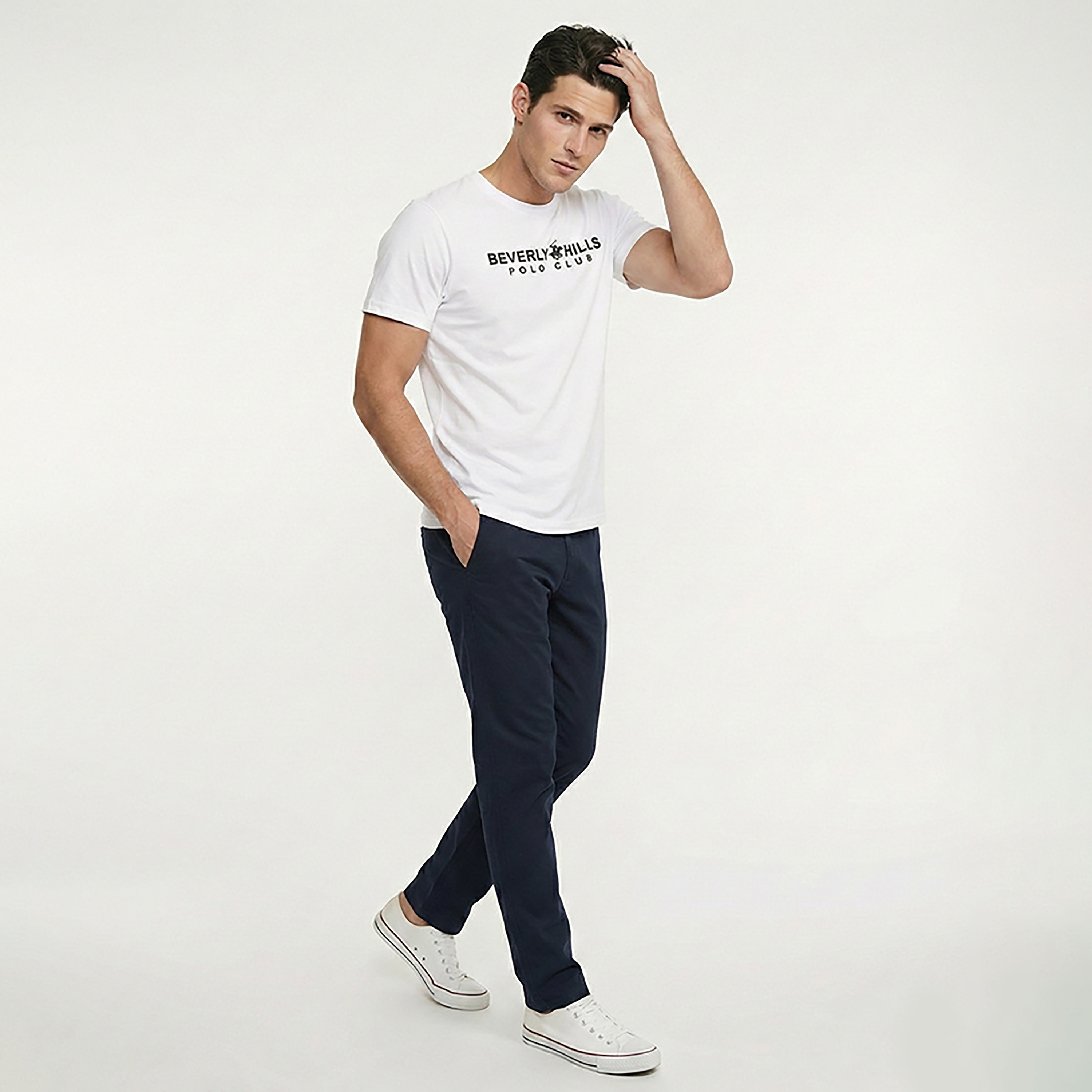 تي شيرت رجالي بياقة دائرية وأكمام قصيرة وشعار مطرز من بيفرلي هيلز بولو كلوب-men-clothing-tshirtsandpolos-tshirts-image-7