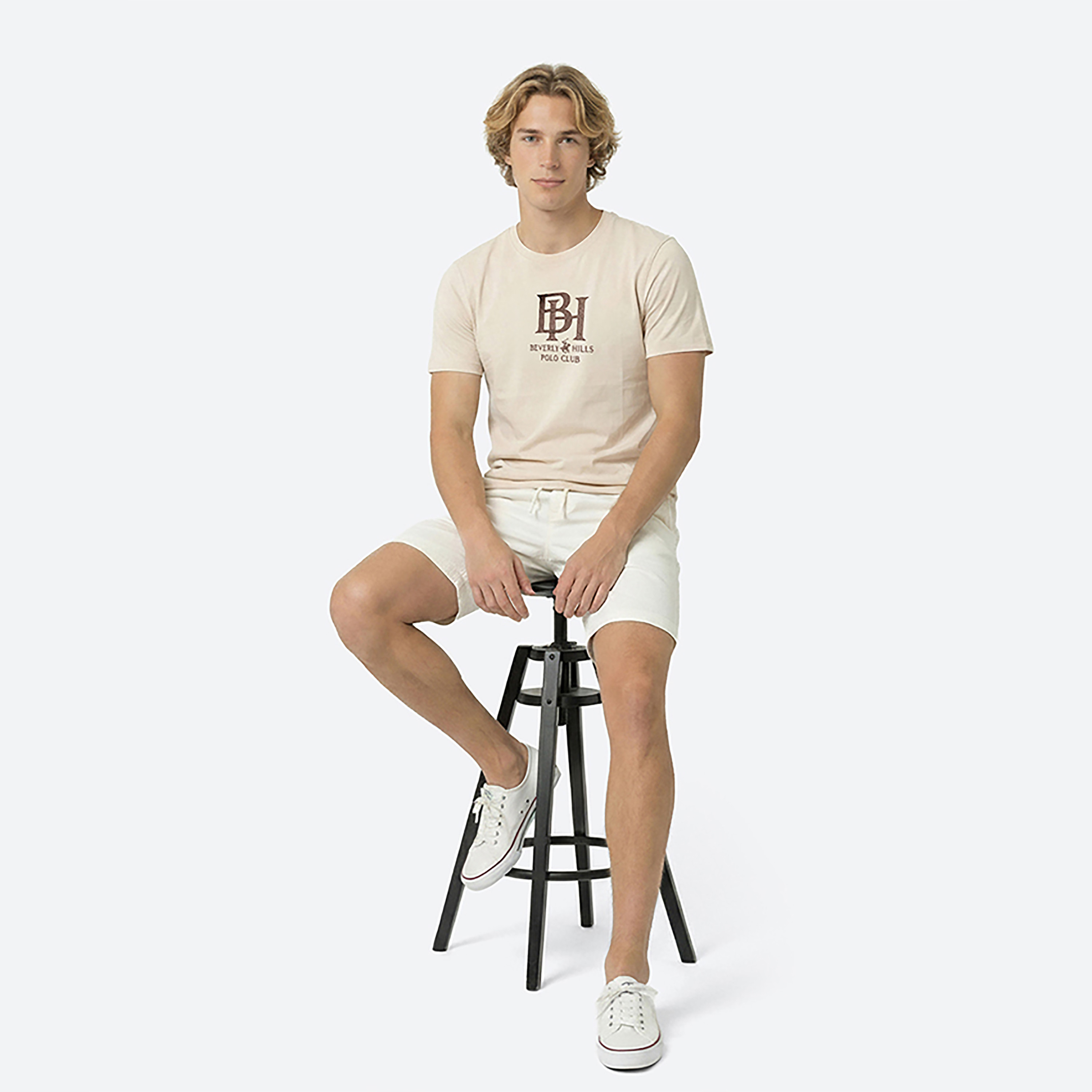 تي شيرت رجالي بياقة دائرية وأكمام قصيرة وشعار مطرز من بيفرلي هيلز بولو كلوب-men-clothing-tshirtsandpolos-tshirts-image-2