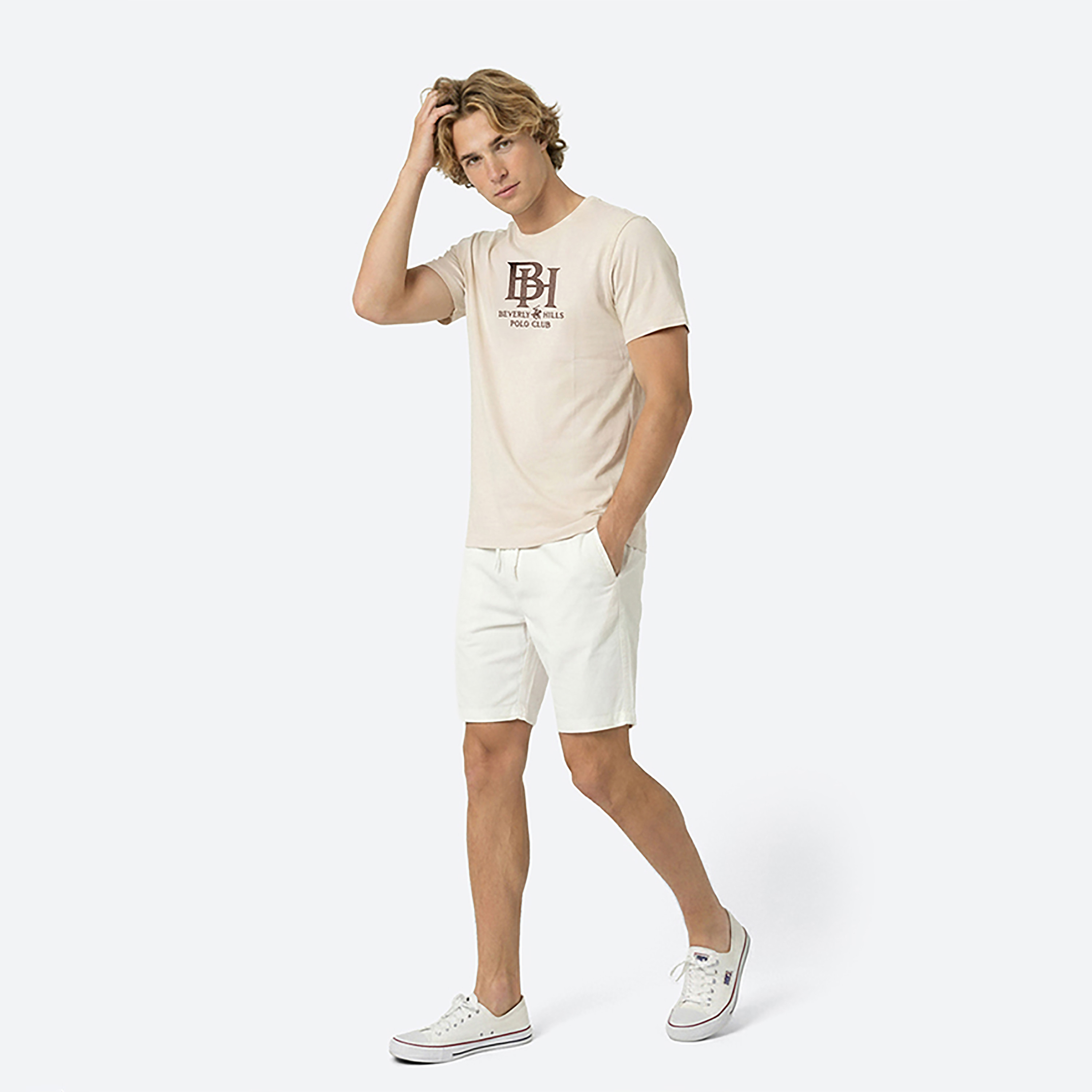 تي شيرت رجالي بياقة دائرية وأكمام قصيرة وشعار مطرز من بيفرلي هيلز بولو كلوب-men-clothing-tshirtsandpolos-tshirts-image-3