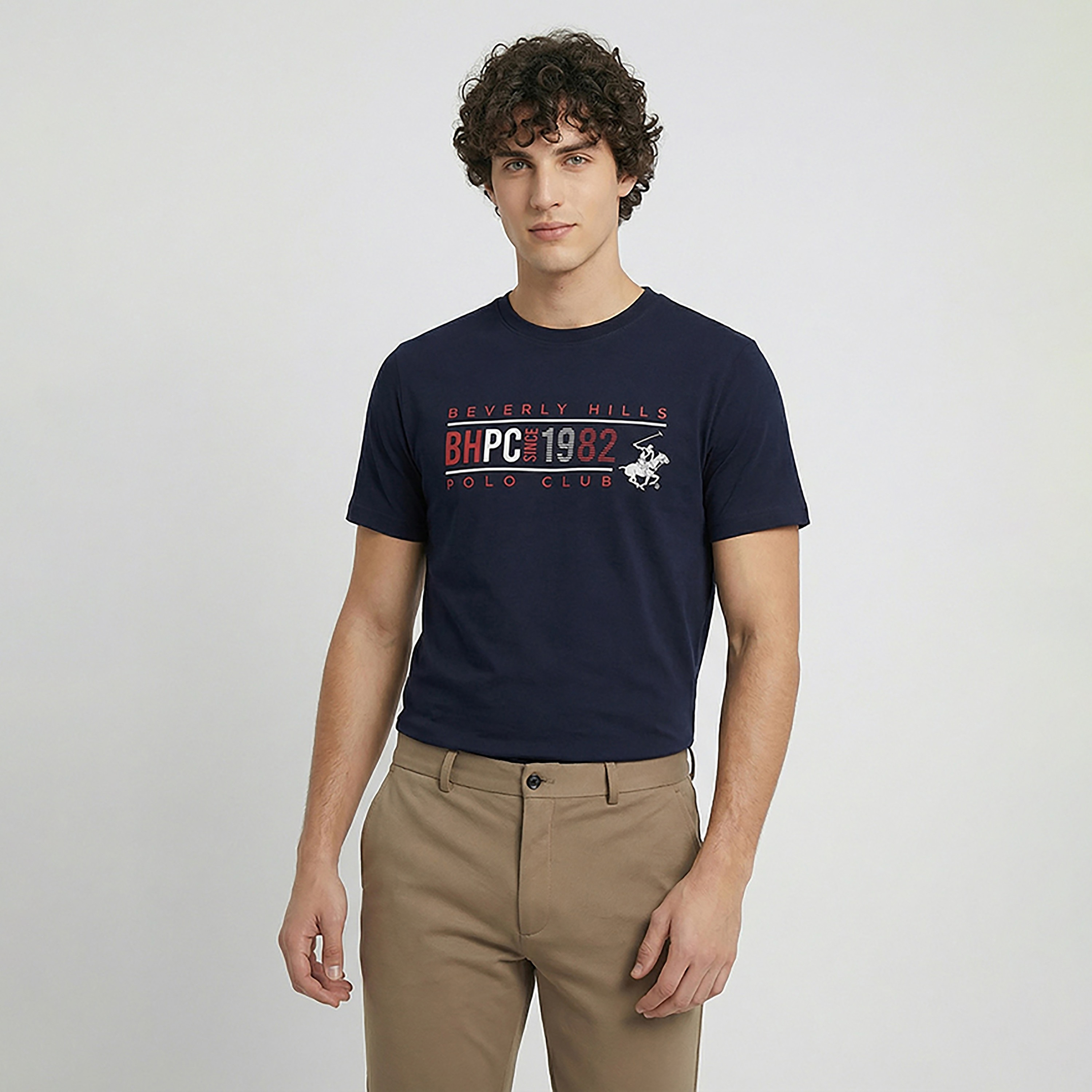 Beverly Hills Polo Club Printed Crew Neck Short Sleeves Men's T-Shirt-men-clothing-tshirtsandpolos-tshirts-image-1