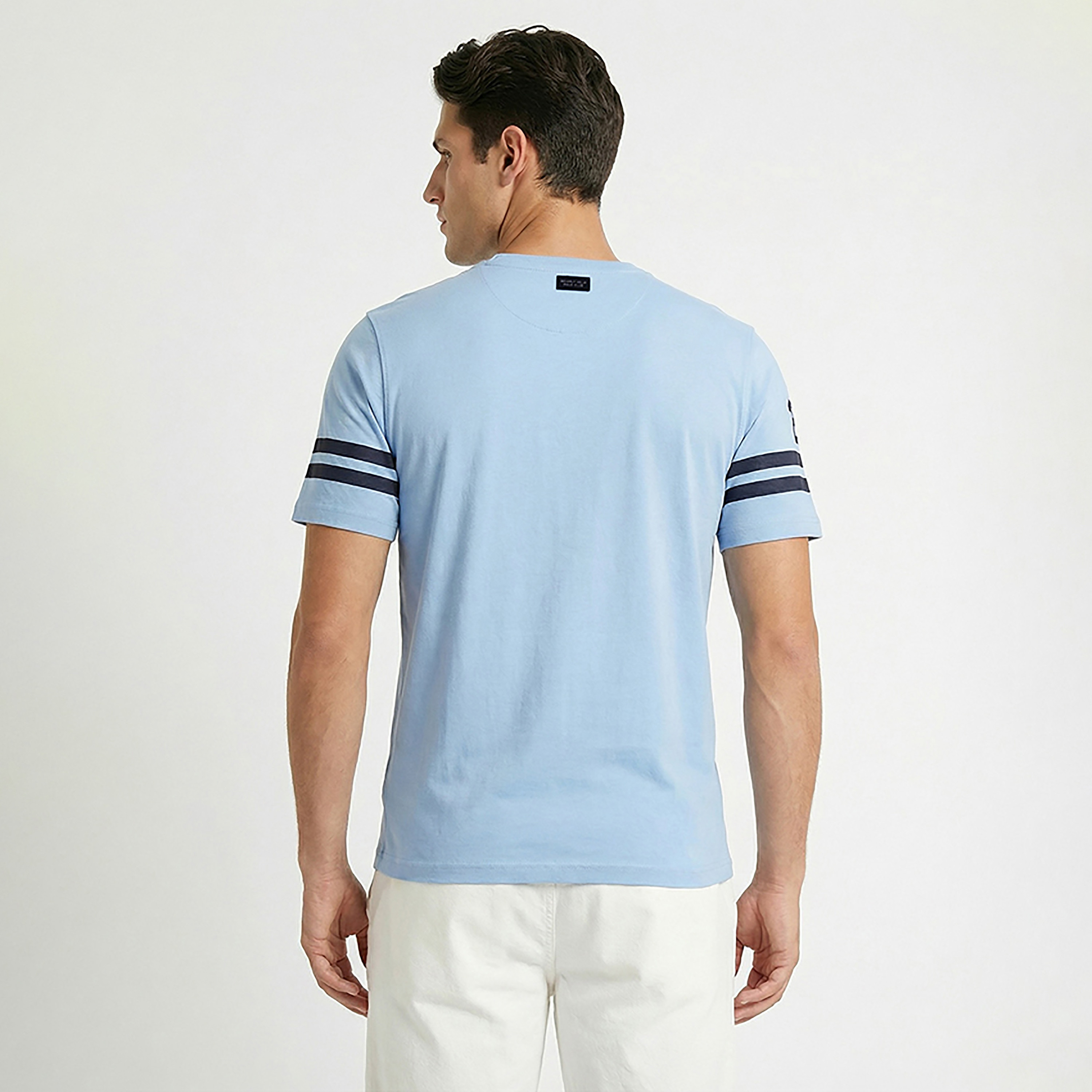 تيشيرت رجالي مطبوع بالشعار بياقة مستديرة وأكمام قصيرة من بيفرلي هيلز بولو كلوب-men-clothing-tshirtsandpolos-tshirts-image-8