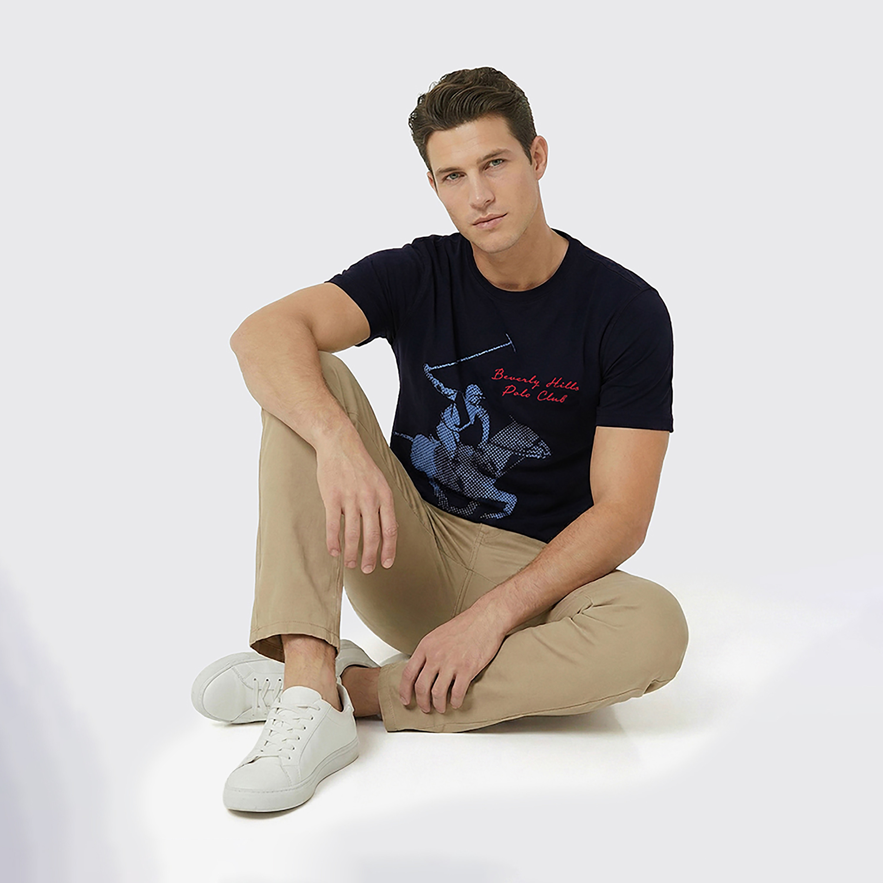 Beverly Hills Polo Club Logo Printed Crew Neck Short Sleeves Men's T-Shirt-men-clothing-tshirtsandpolos-tshirts-image-2