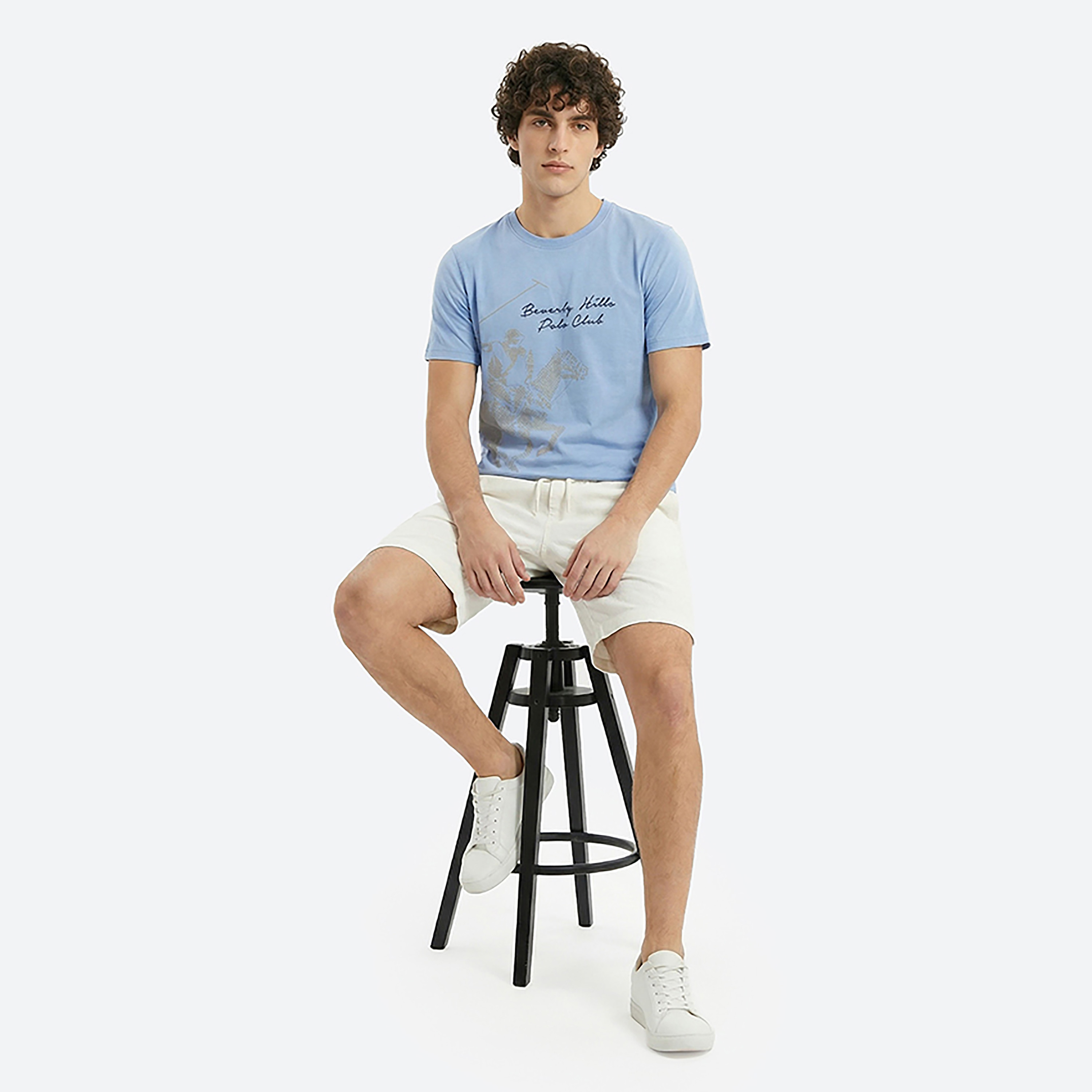 تيشيرت رجالي مطبوع بالشعار بياقة مستديرة وأكمام قصيرة من بيفرلي هيلز بولو كلوب-men-clothing-tshirtsandpolos-tshirts-image-6