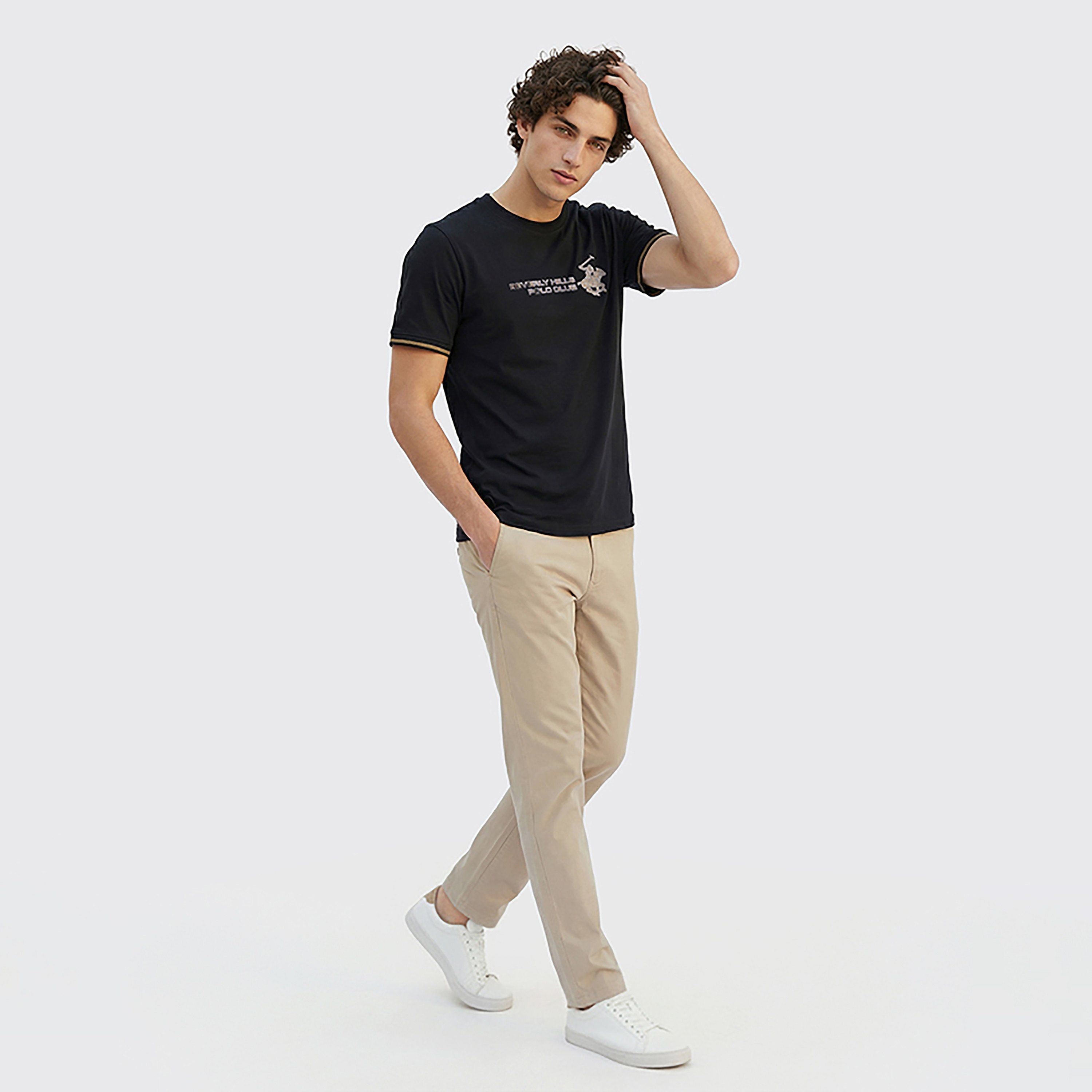 تي شيرت رجالي بأكمام قصيرة وياقة دائرية وشعار من بيفرلي هيلز بولو كلوب-men-clothing-tshirtsandpolos-tshirts-image-7