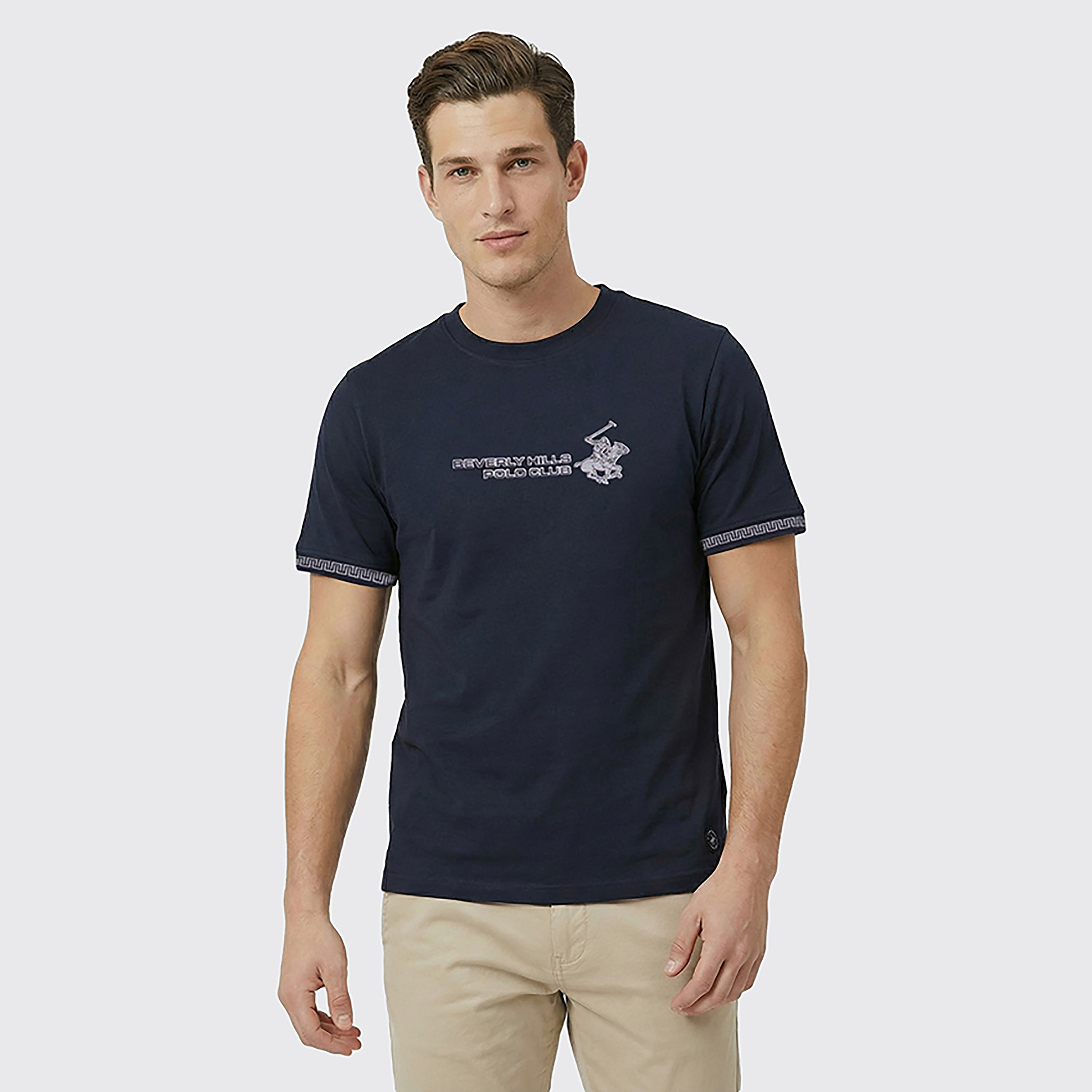 Beverly Hills Polo Club Logo Crew Neck Short Sleeves Men's T-Shirt-men-clothing-tshirtsandpolos-tshirts-image-1