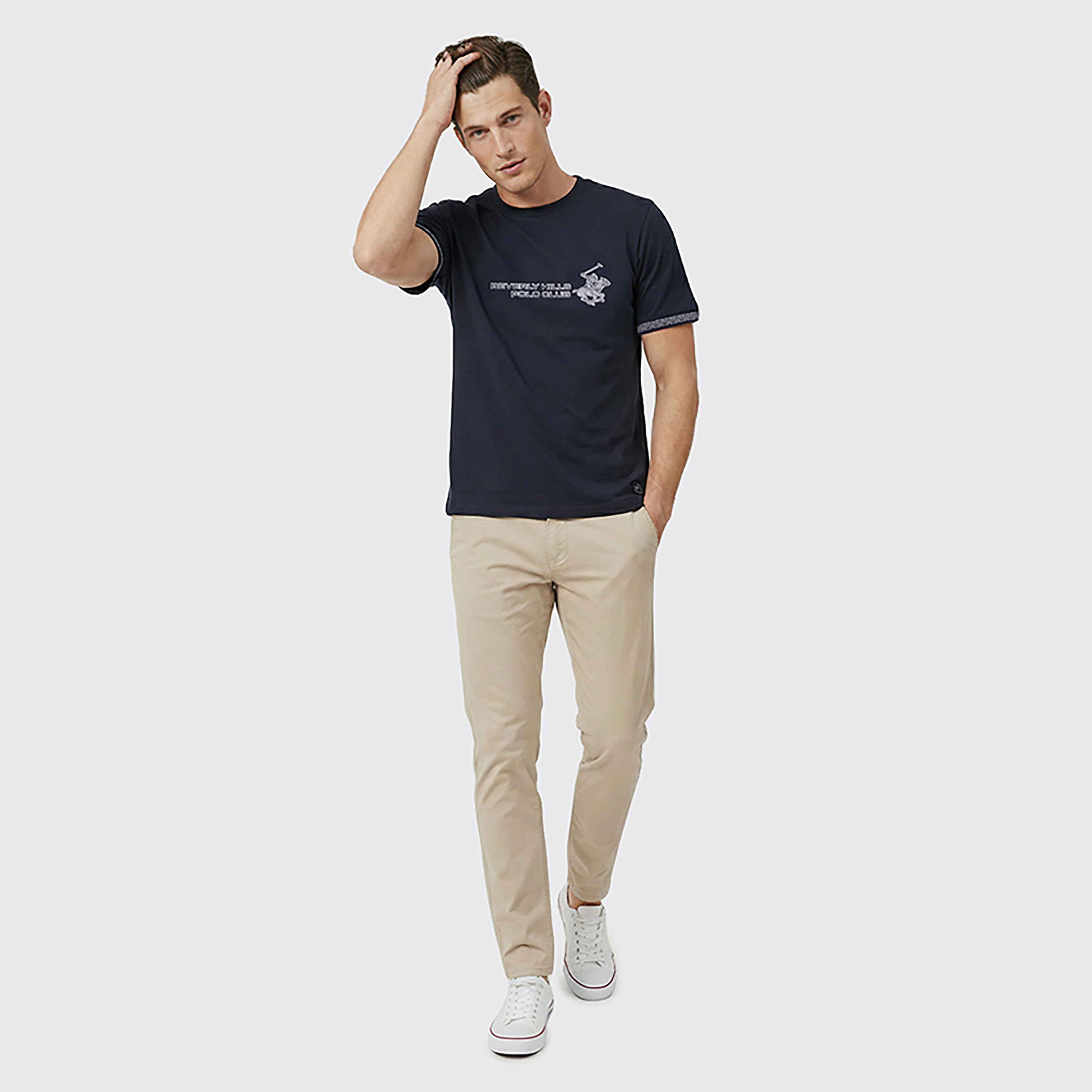 تي شيرت رجالي بأكمام قصيرة وياقة دائرية وشعار من بيفرلي هيلز بولو كلوب-men-clothing-tshirtsandpolos-tshirts-image-3