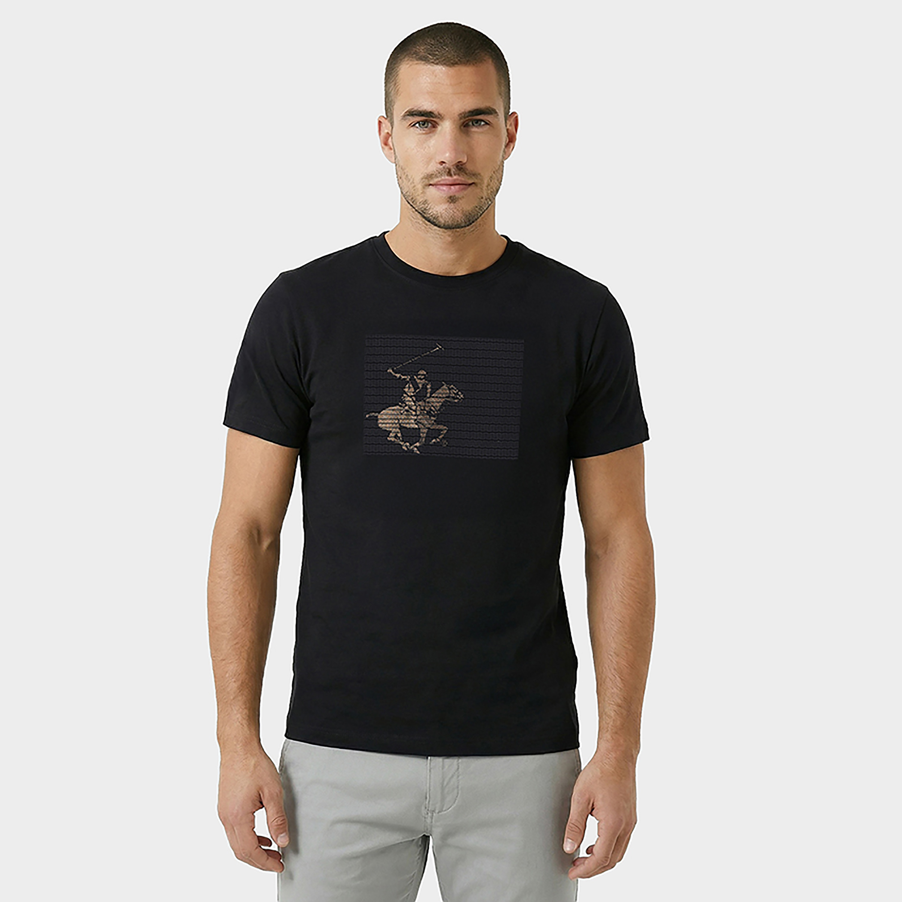 Beverly Hills Polo Club Logo Crew Neck Short Sleeves Men's T-Shirt-men-clothing-tshirtsandpolos-tshirts-image-1