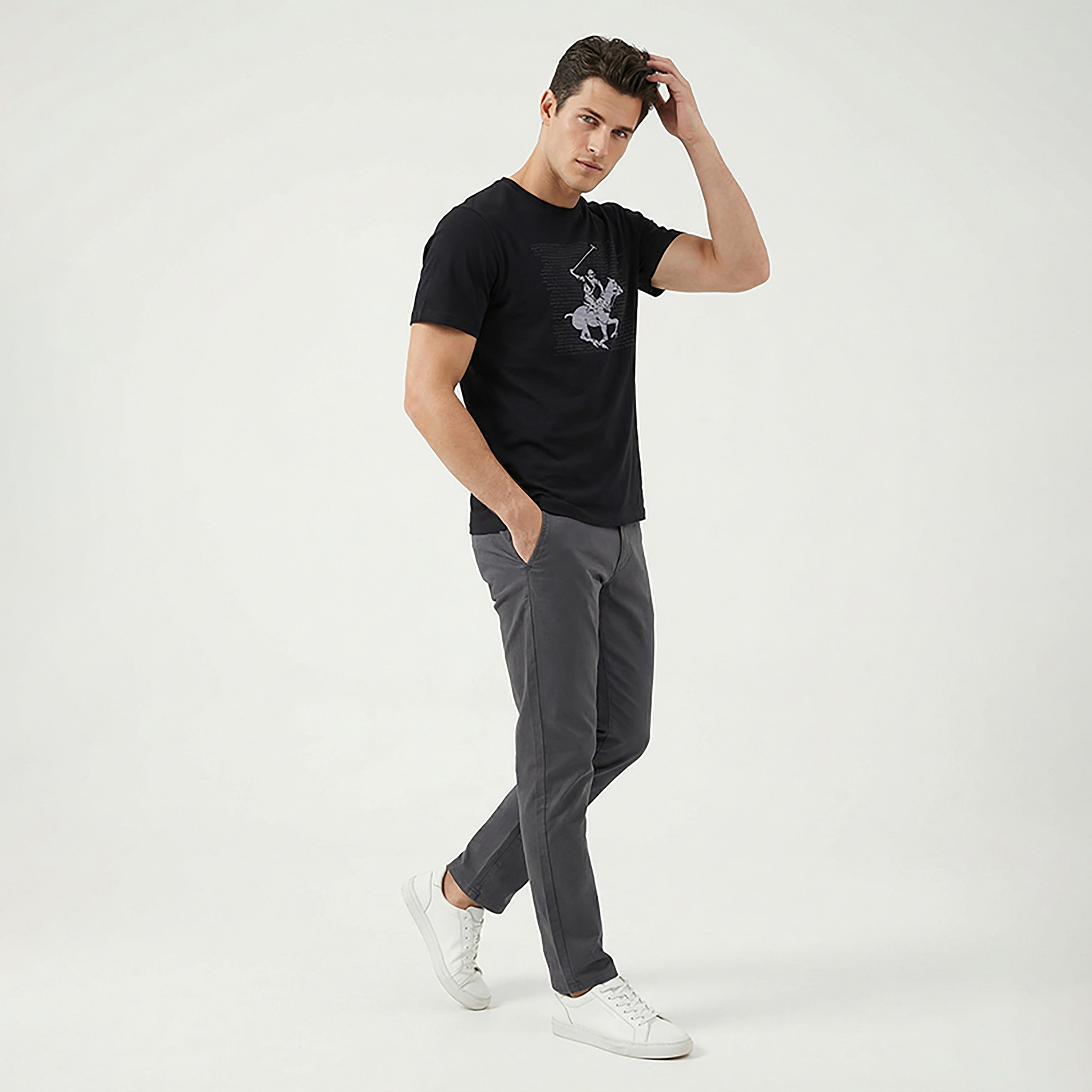 Beverly Hills Polo Club Logo Printed Crew Neck Short Sleeves Men's T-Shirt-men-clothing-tshirtsandpolos-tshirts-image-3