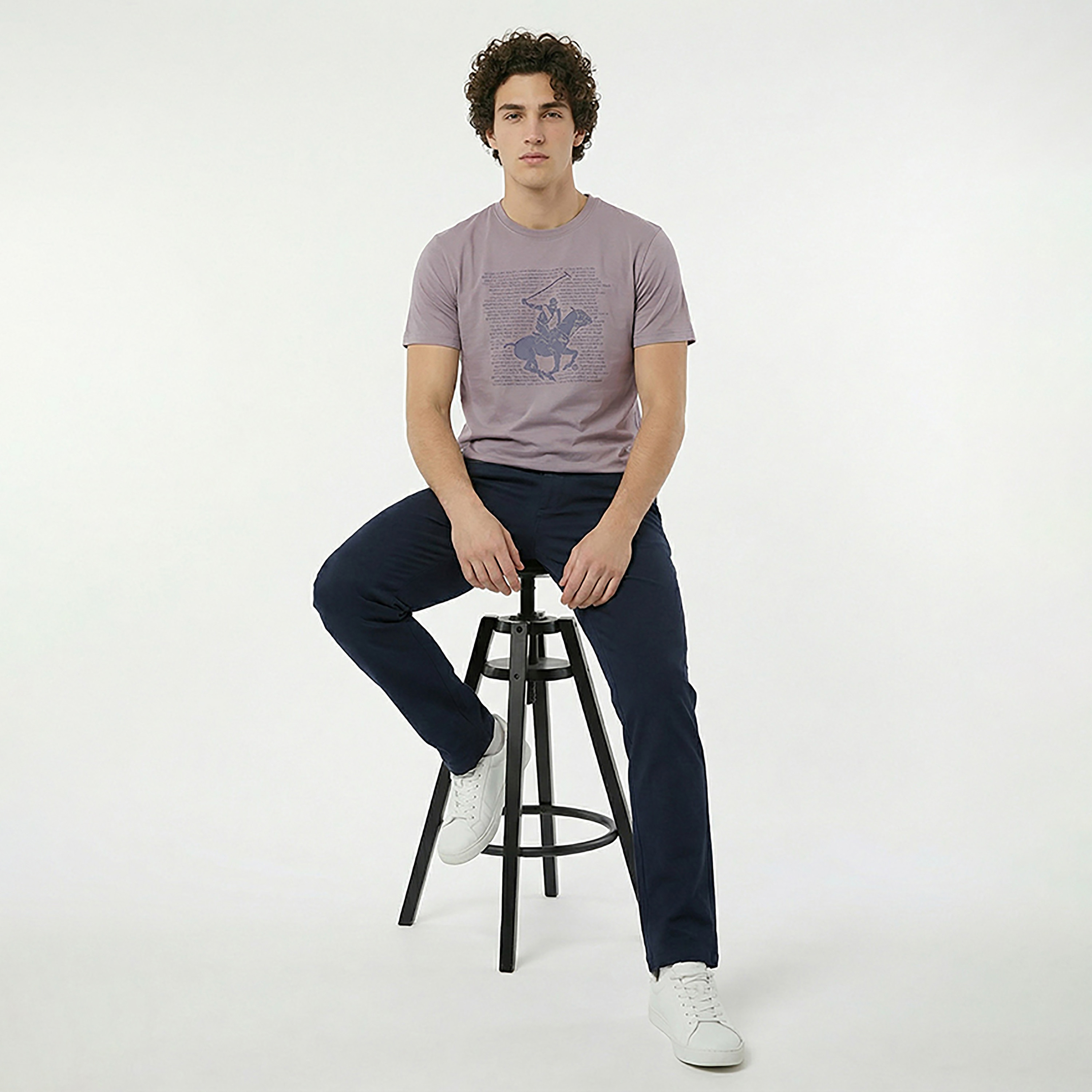 تيشيرت رجالي مطبوع بالشعار بياقة مستديرة وأكمام قصيرة من بيفرلي هيلز بولو كلوب-men-clothing-tshirtsandpolos-tshirts-image-6