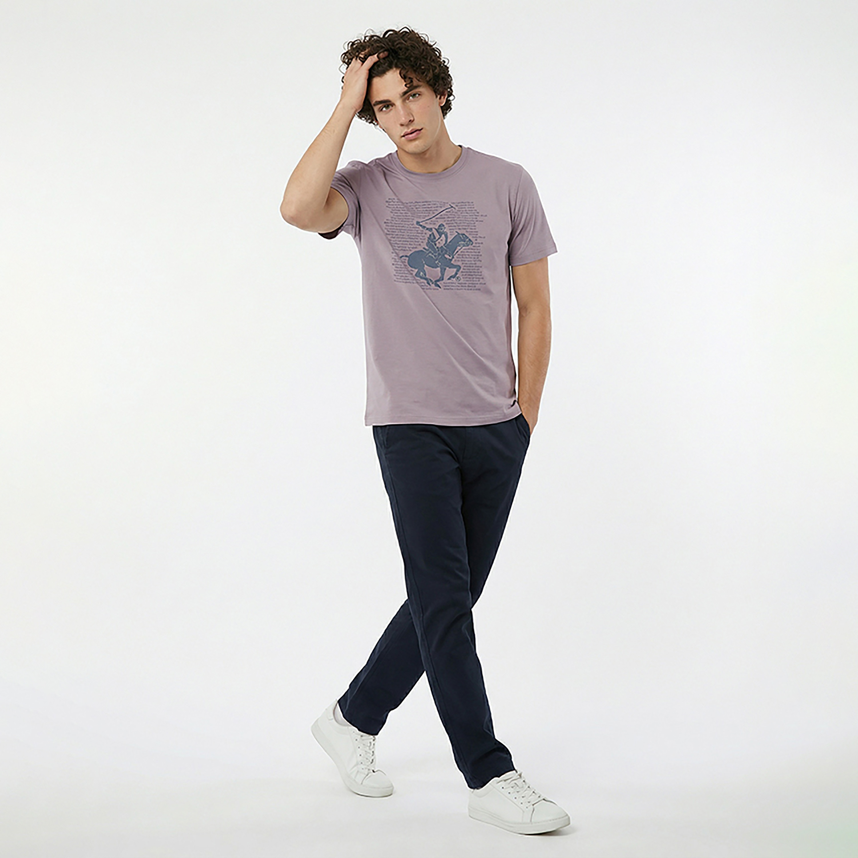 Beverly Hills Polo Club Logo Printed Crew Neck Short Sleeves Men's T-Shirt-men-clothing-tshirtsandpolos-tshirts-image-3