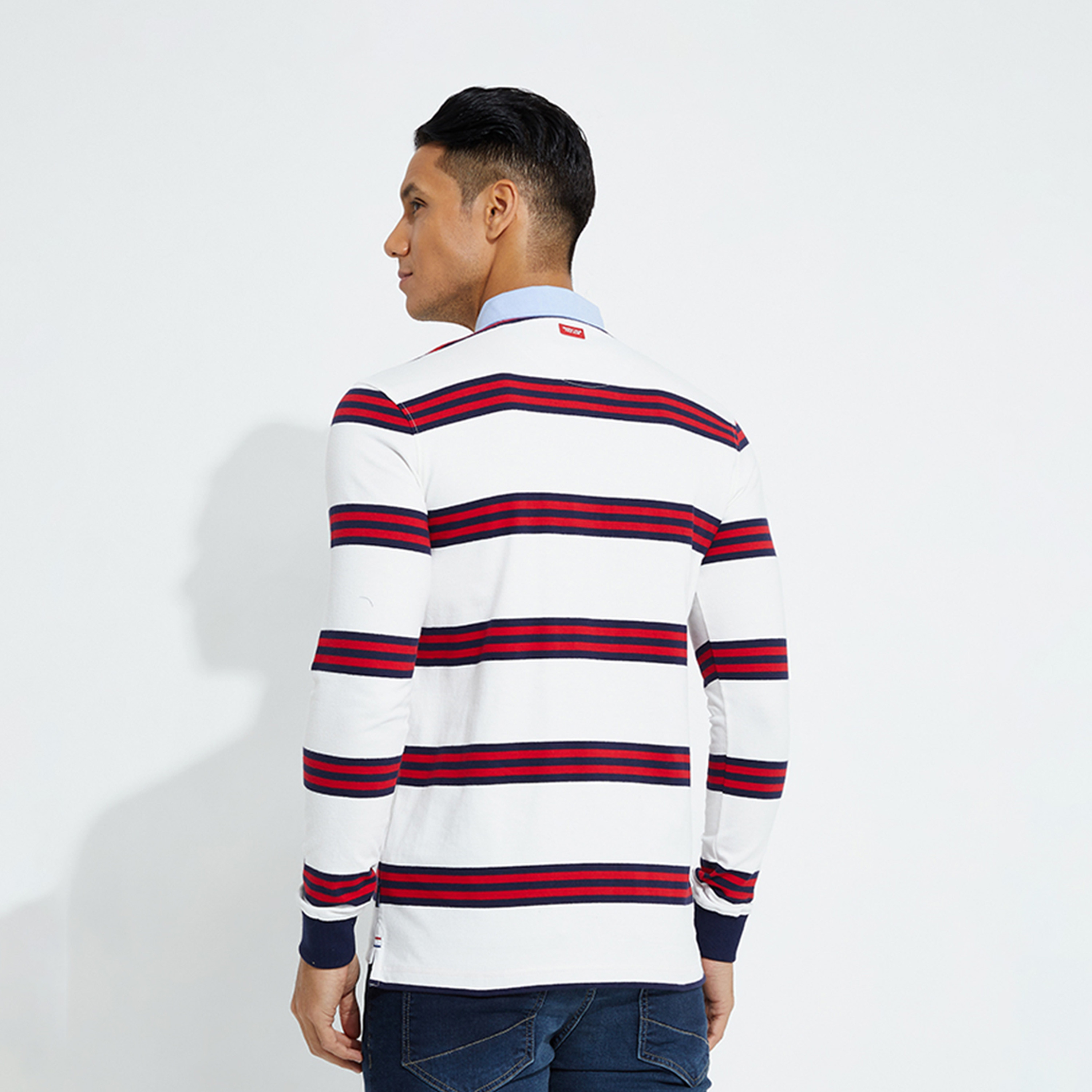 بيفرلي هيلز بولو كلوب-  قميص بولو رجالي مخطط بأكمام طويلة وياقة-men-clothing-tshirtsandpolos-tshirts-image-2