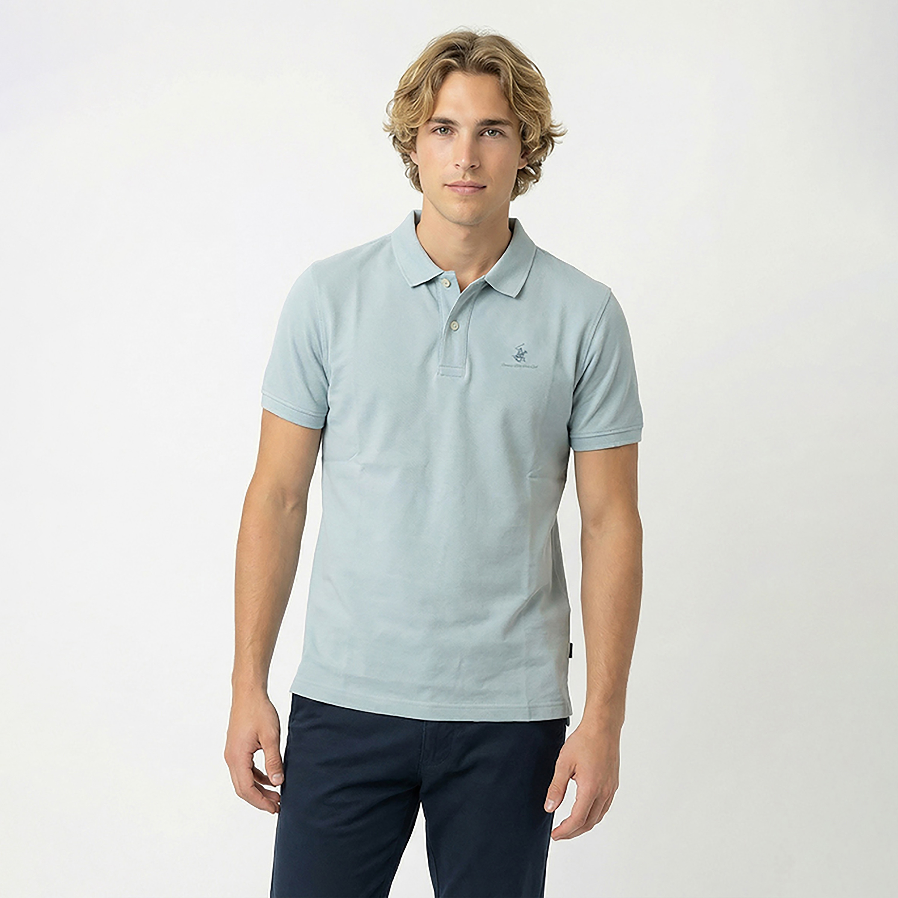 تي شيرت بولو رجالي سادة بأكمام قصيرة وياقة من بيفرلي هيلز بولو كلوب-men-clothing-tshirtsandpolos-polos-image-5