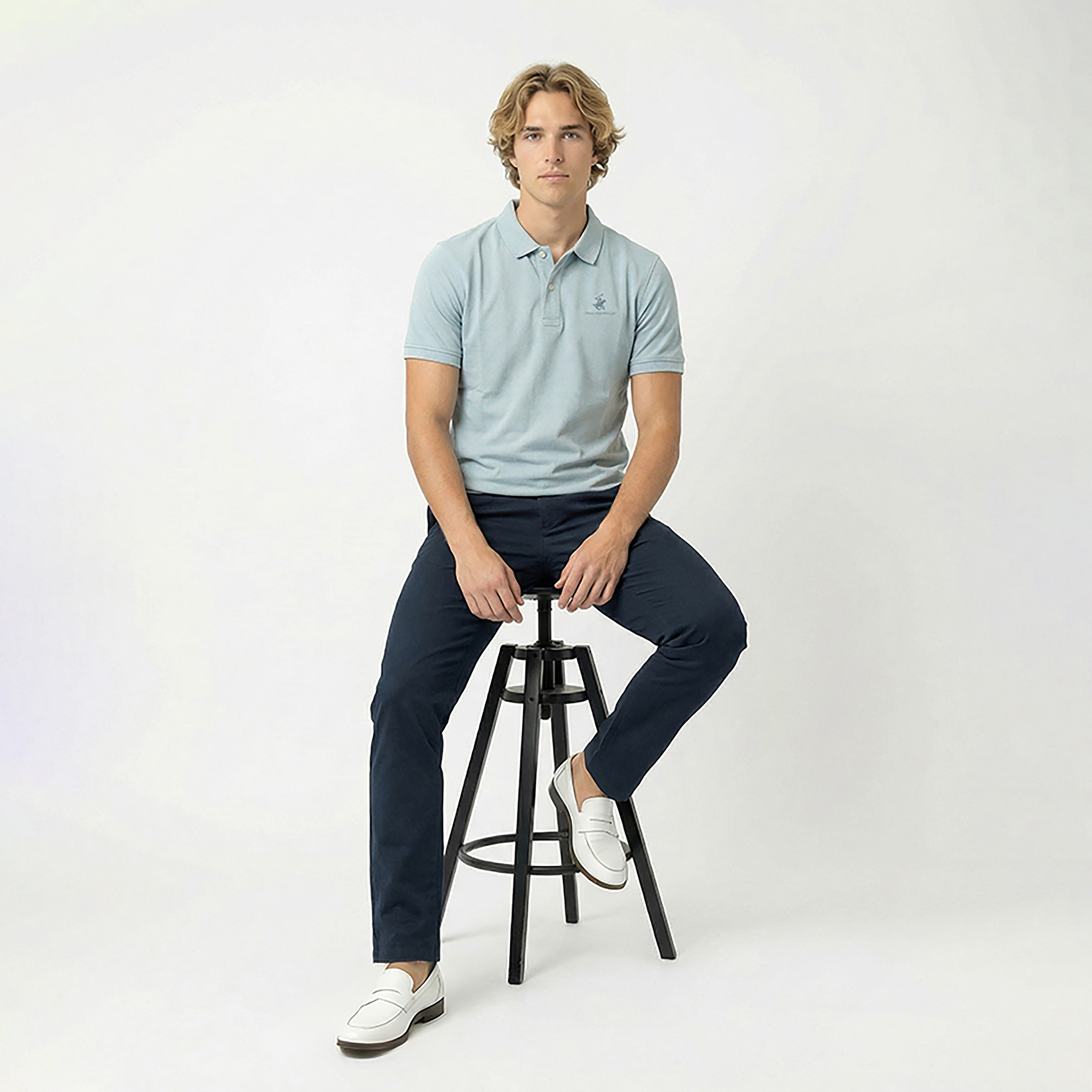 Beverly Hills Polo Club Plain Collared Short Sleeves Men's Polo T-Shirt-men-clothing-tshirtsandpolos-polos-image-2