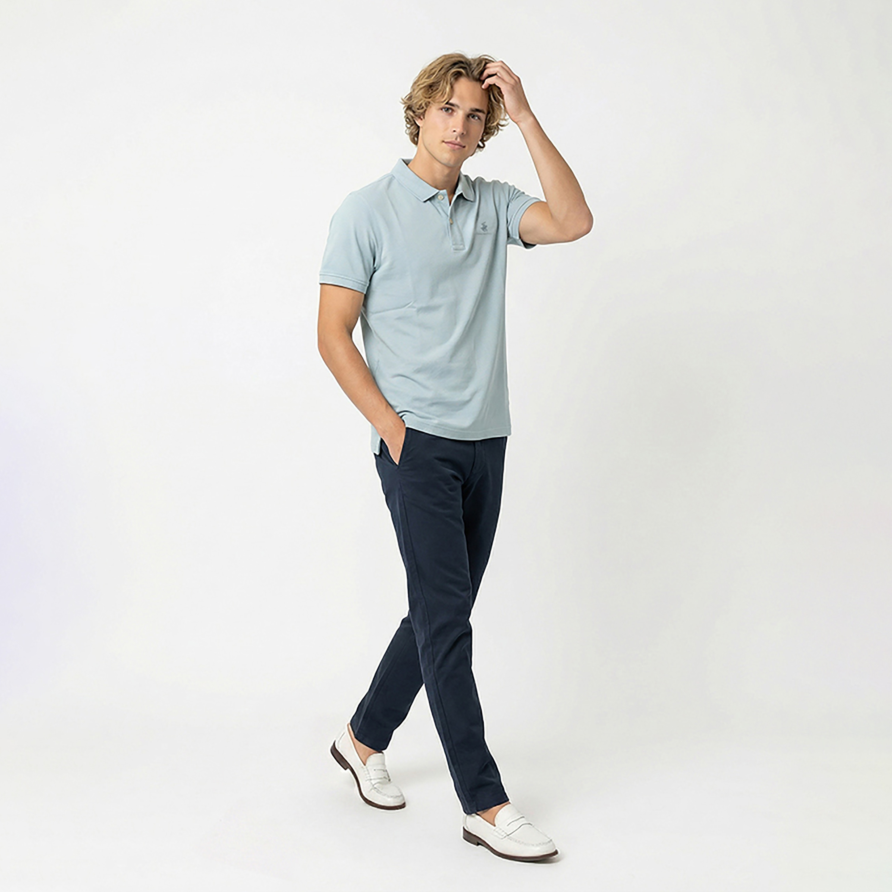 Beverly Hills Polo Club Plain Collared Short Sleeves Men's Polo T-Shirt-men-clothing-tshirtsandpolos-polos-image-3