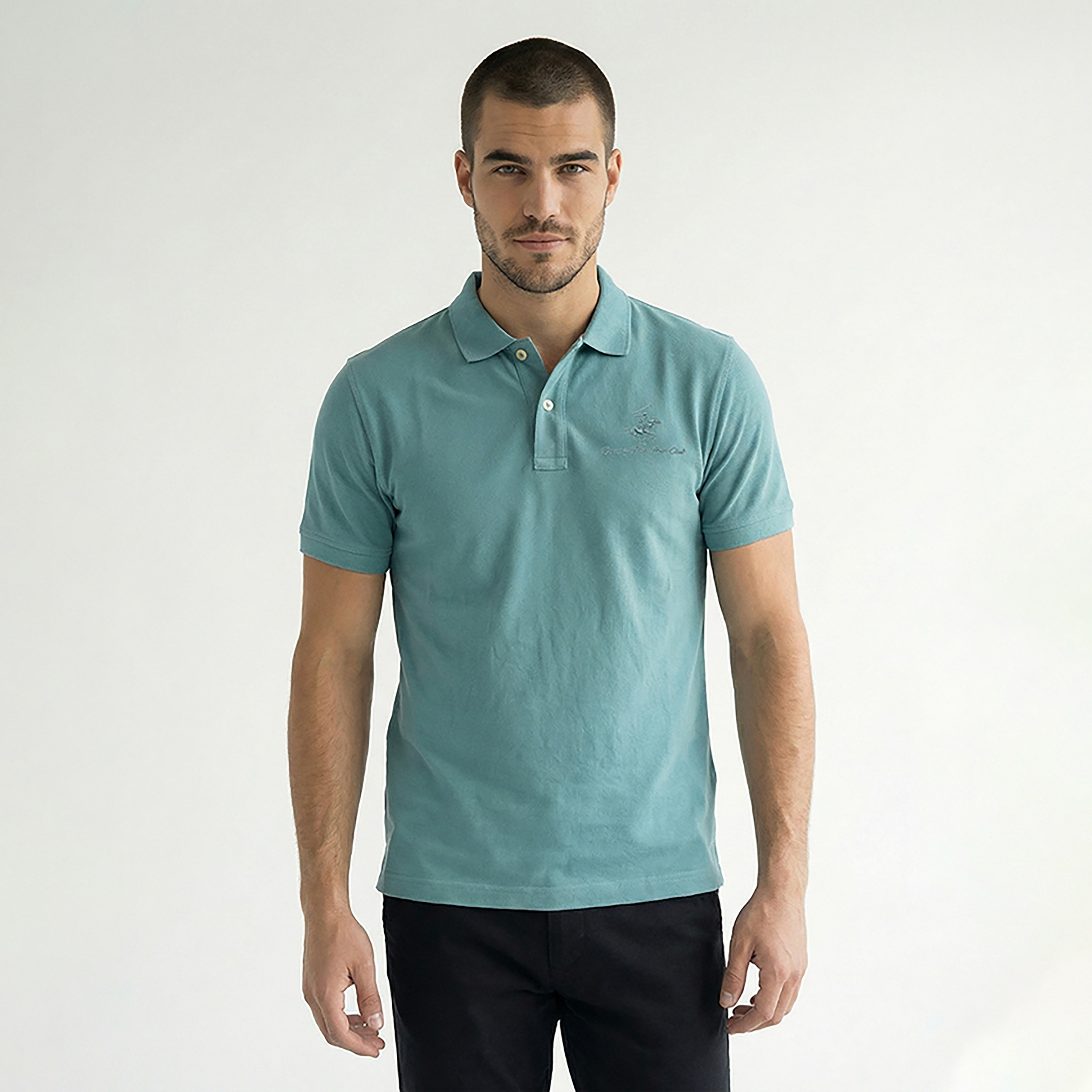 تي شيرت بولو رجالي سادة بأكمام قصيرة وياقة من بيفرلي هيلز بولو كلوب-men-clothing-tshirtsandpolos-polos-image-13