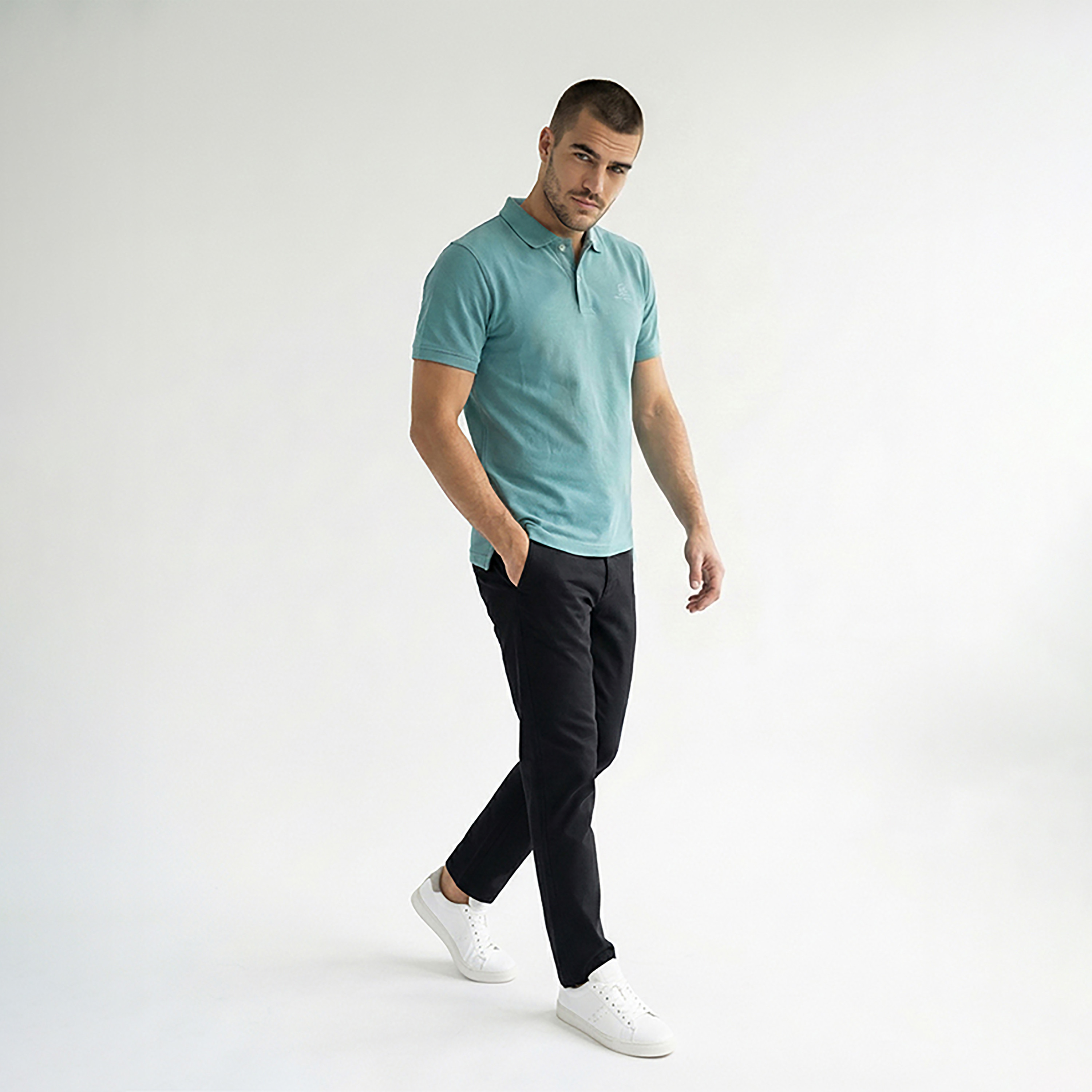 تي شيرت بولو رجالي سادة بأكمام قصيرة وياقة من بيفرلي هيلز بولو كلوب-men-clothing-tshirtsandpolos-polos-image-15