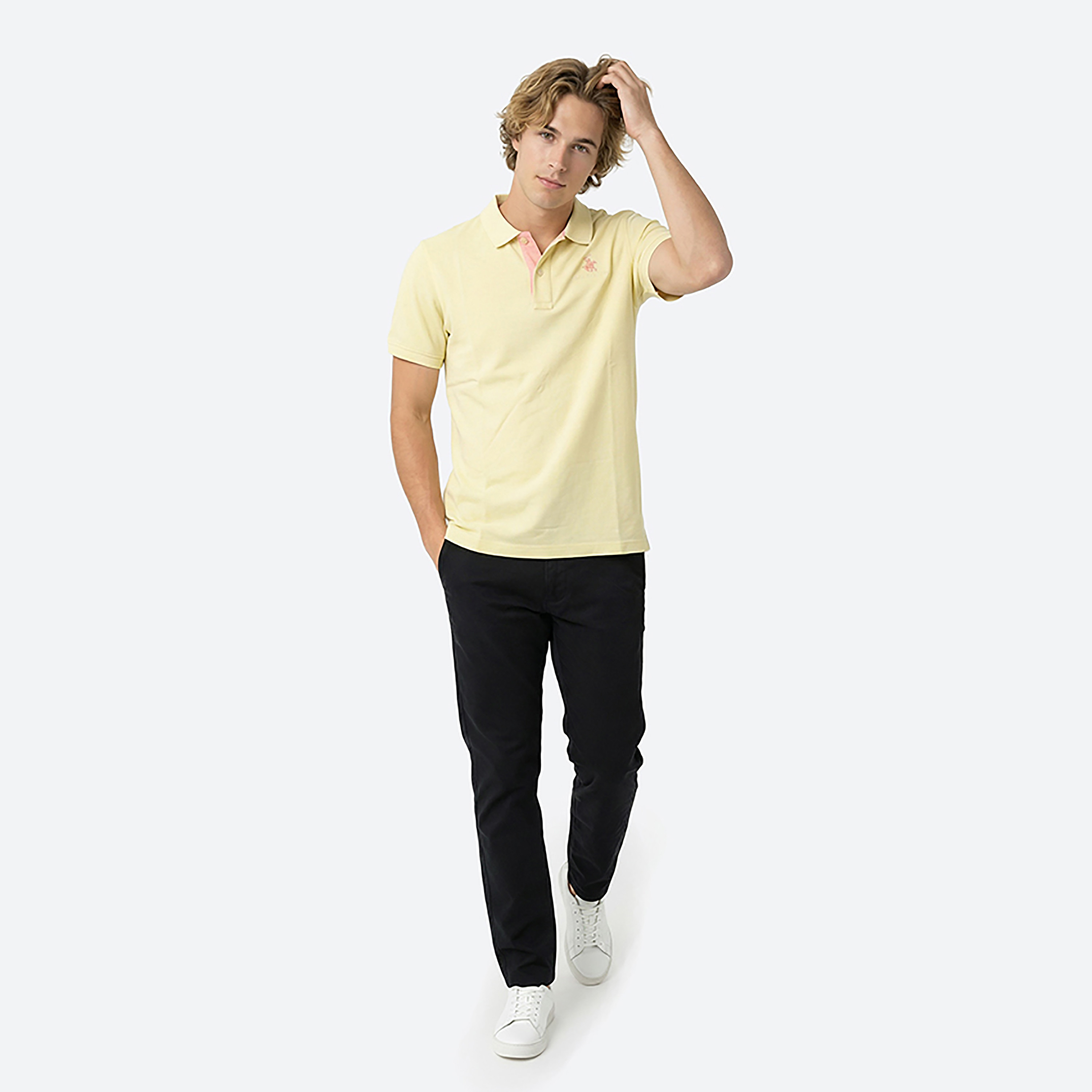 تي شيرت بولو رجالي سادة بأكمام قصيرة وياقة من بيفرلي هيلز بولو كلوب-men-clothing-tshirtsandpolos-polos-image-11