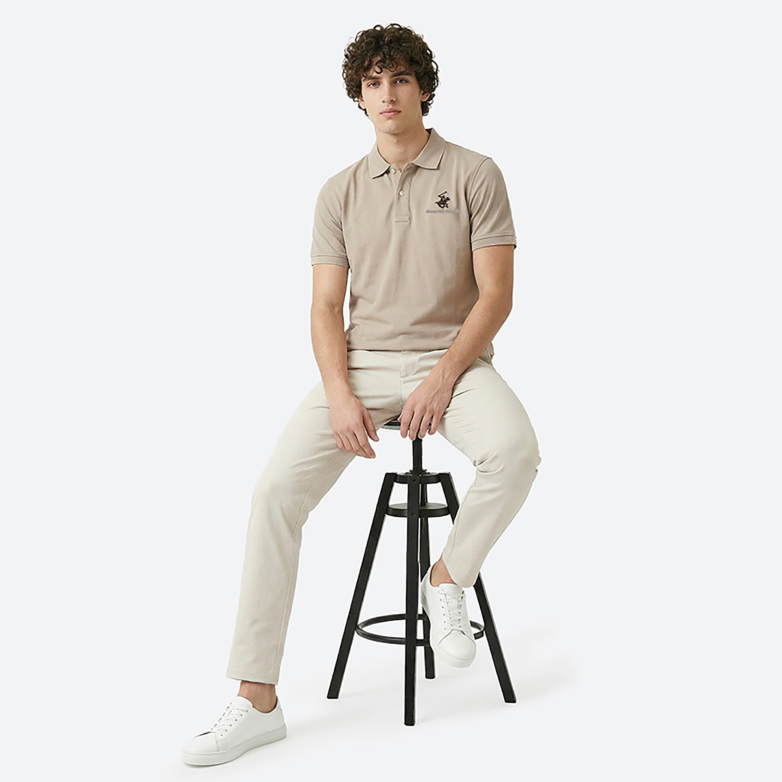 Beverly Hills Polo Club Plain Collared Short Sleeves Men's Polo T-Shirt-men-clothing-tshirtsandpolos-polos-image-2