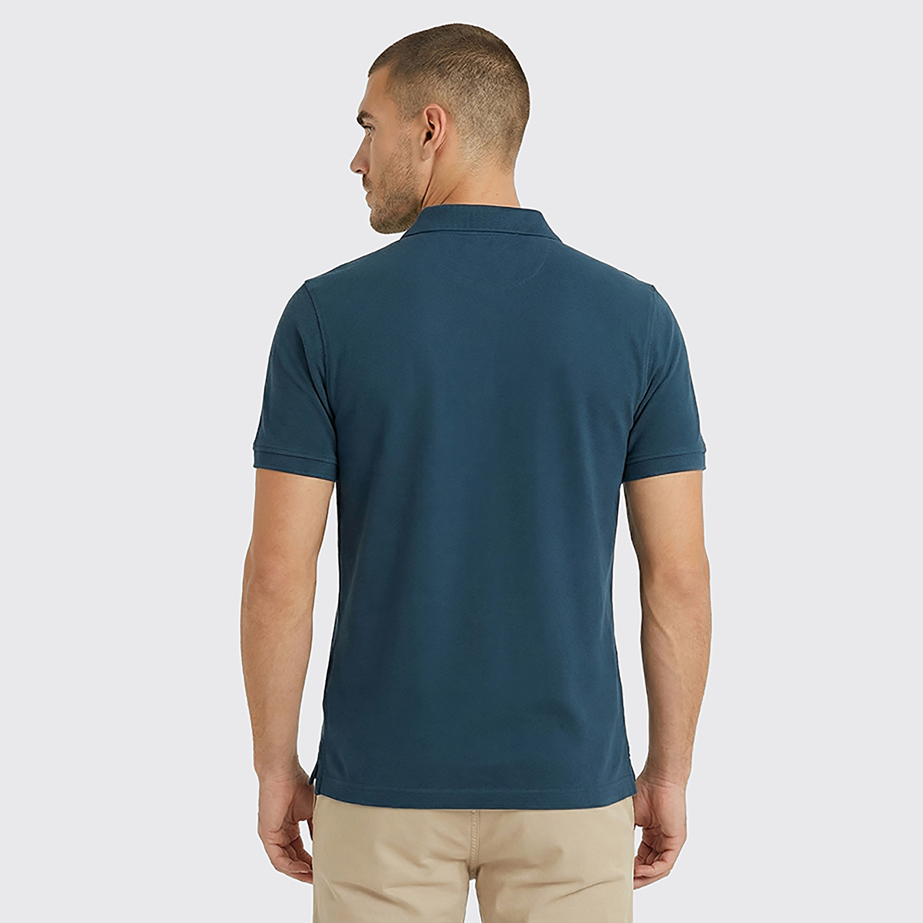 تي شيرت بولو رجالي سادة بأكمام قصيرة وياقة من بيفرلي هيلز بولو كلوب-men-clothing-tshirtsandpolos-polos-image-8
