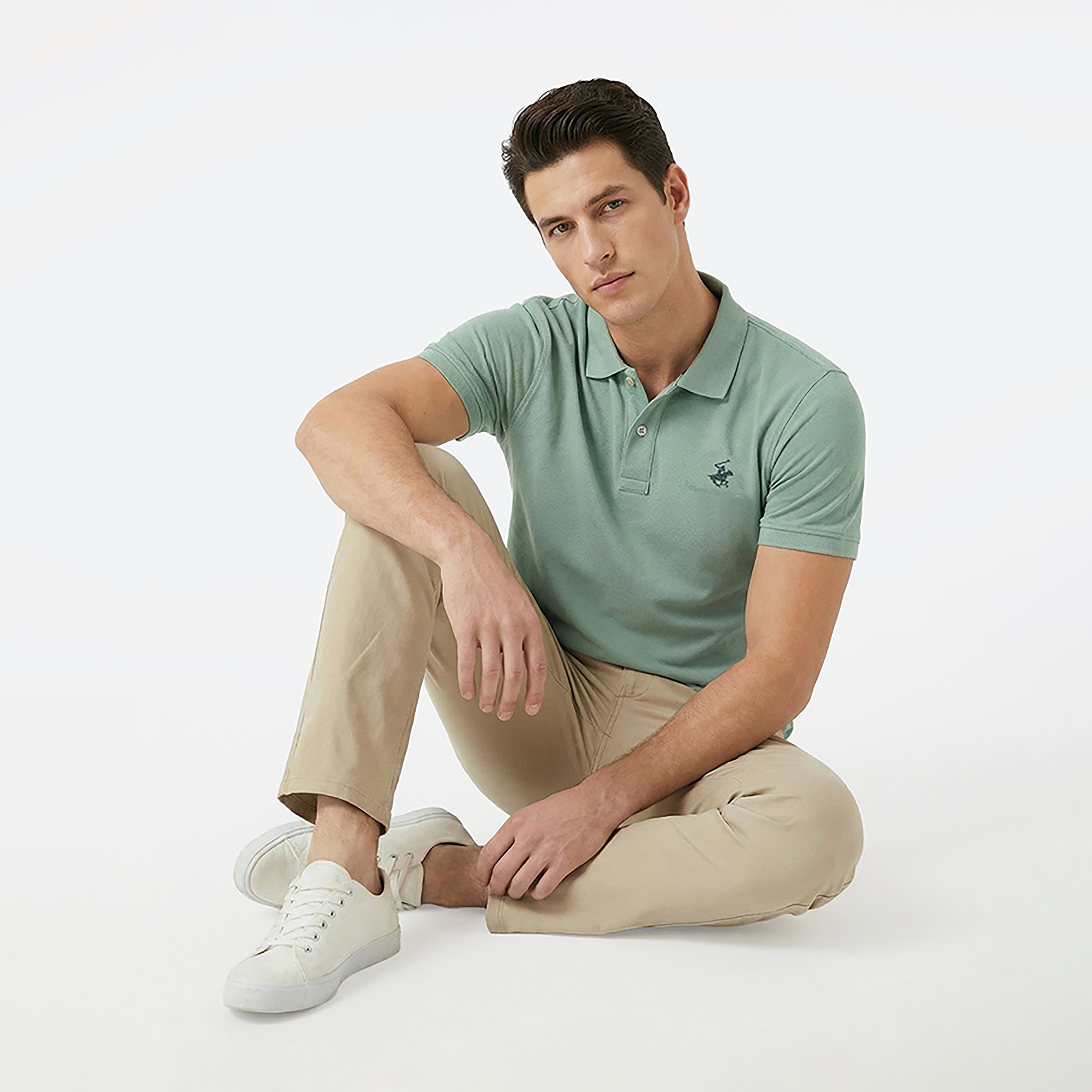 Beverly Hills Polo Club Plain Collared Short Sleeves Men's Polo T-Shirt-men-clothing-tshirtsandpolos-polos-image-2