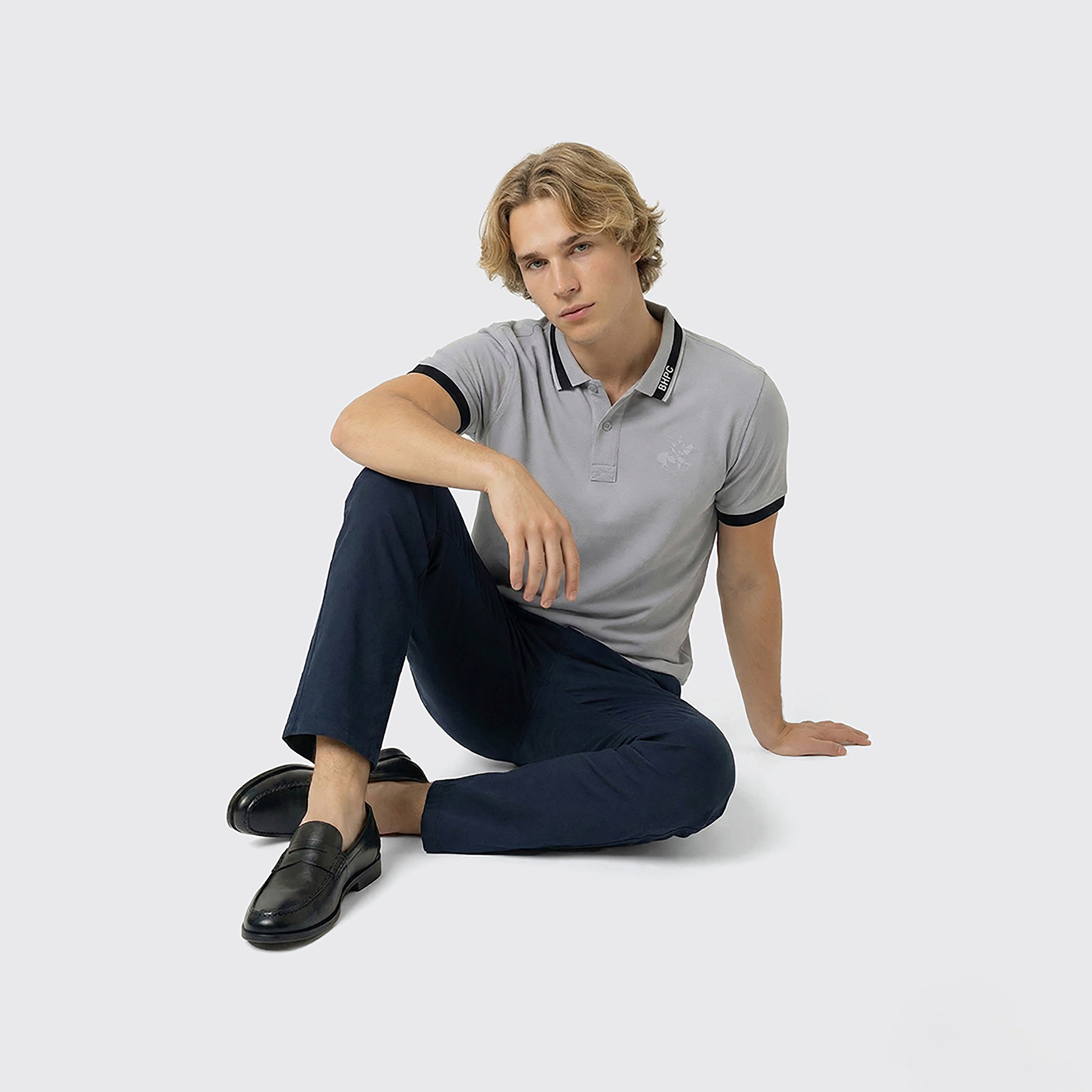 Beverly Hills Polo Club Plain Collared Short Sleeves Men's Polo T-Shirt-men-clothing-tshirtsandpolos-polos-image-2