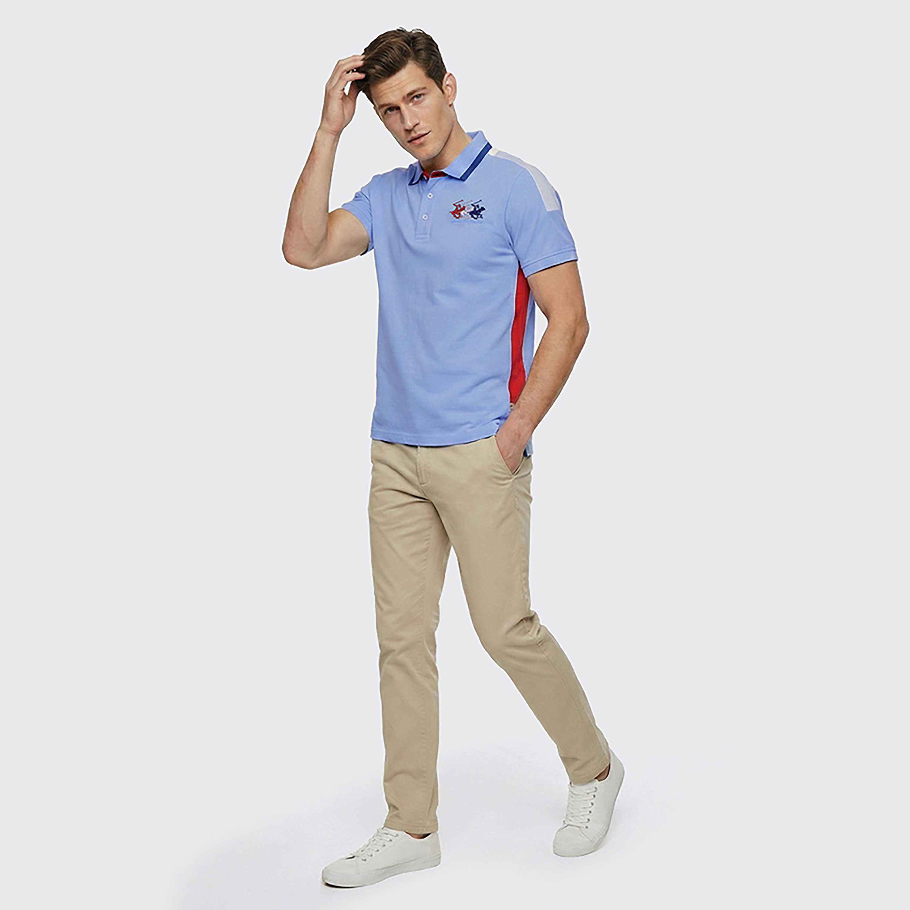 Beverly Hills Polo Club Stripes and Logo Collared Short Sleeves Men's Polo T-Shirt-men-clothing-tshirtsandpolos-polos-image-3
