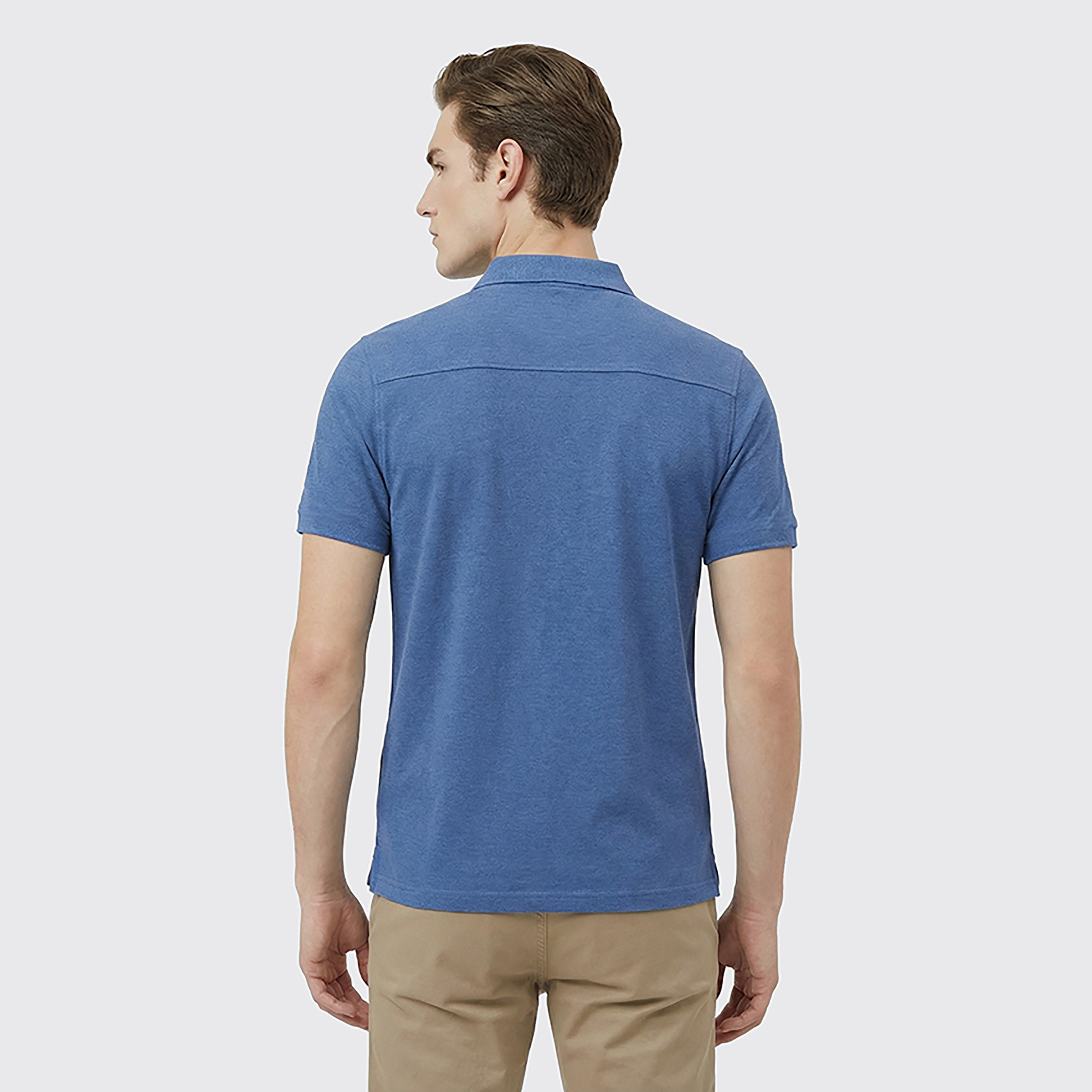 قميص رجالي سادة بقصة عادية بأكمام قصيرة وياقة بأزرار من بيفرلي هيلز بولو كلوب-men-clothing-shirts-image-8