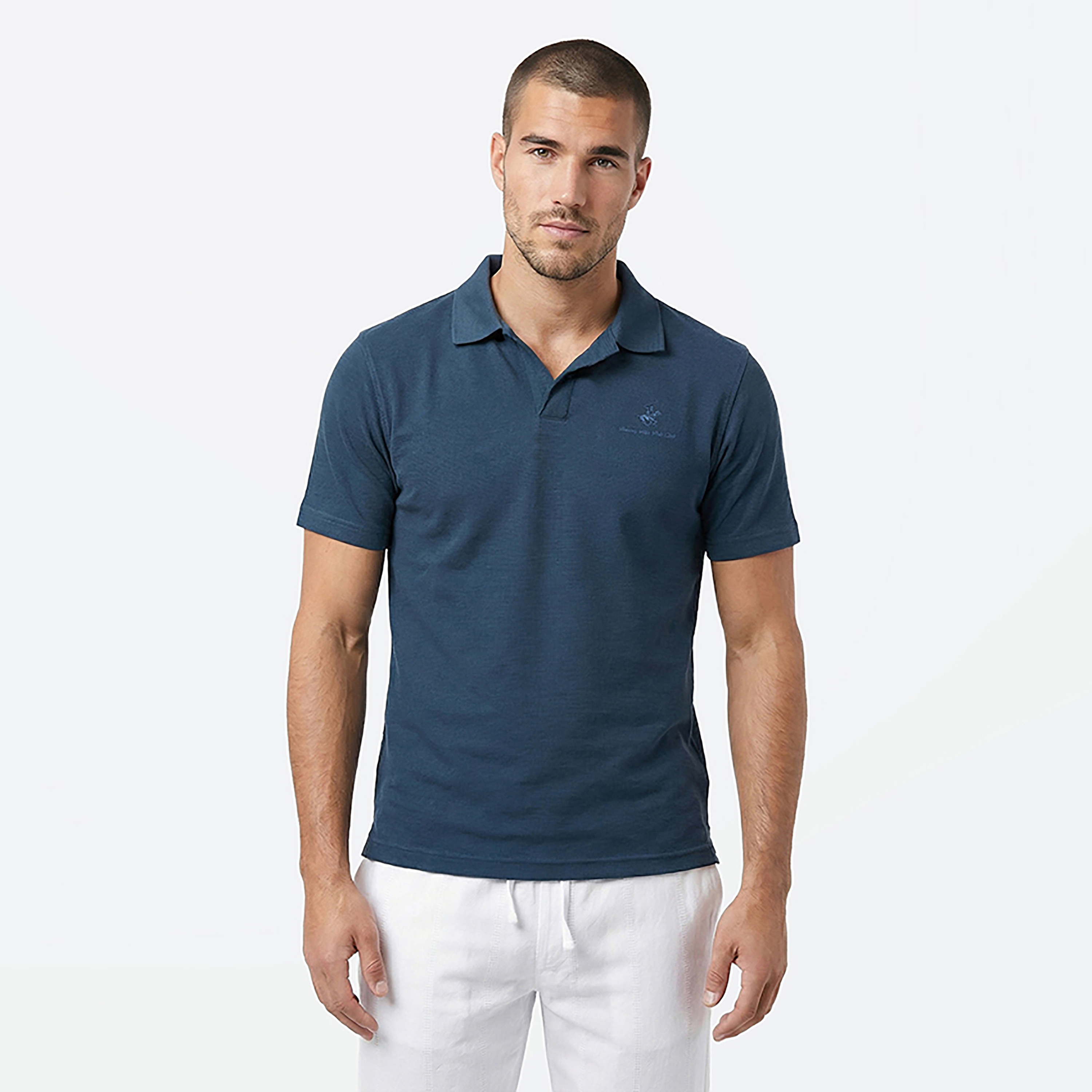 تي شيرت بولو رجالي سادة بأكمام قصيرة وياقة من بيفرلي هيلز بولو كلوب-men-clothing-tshirtsandpolos-polos-image-5