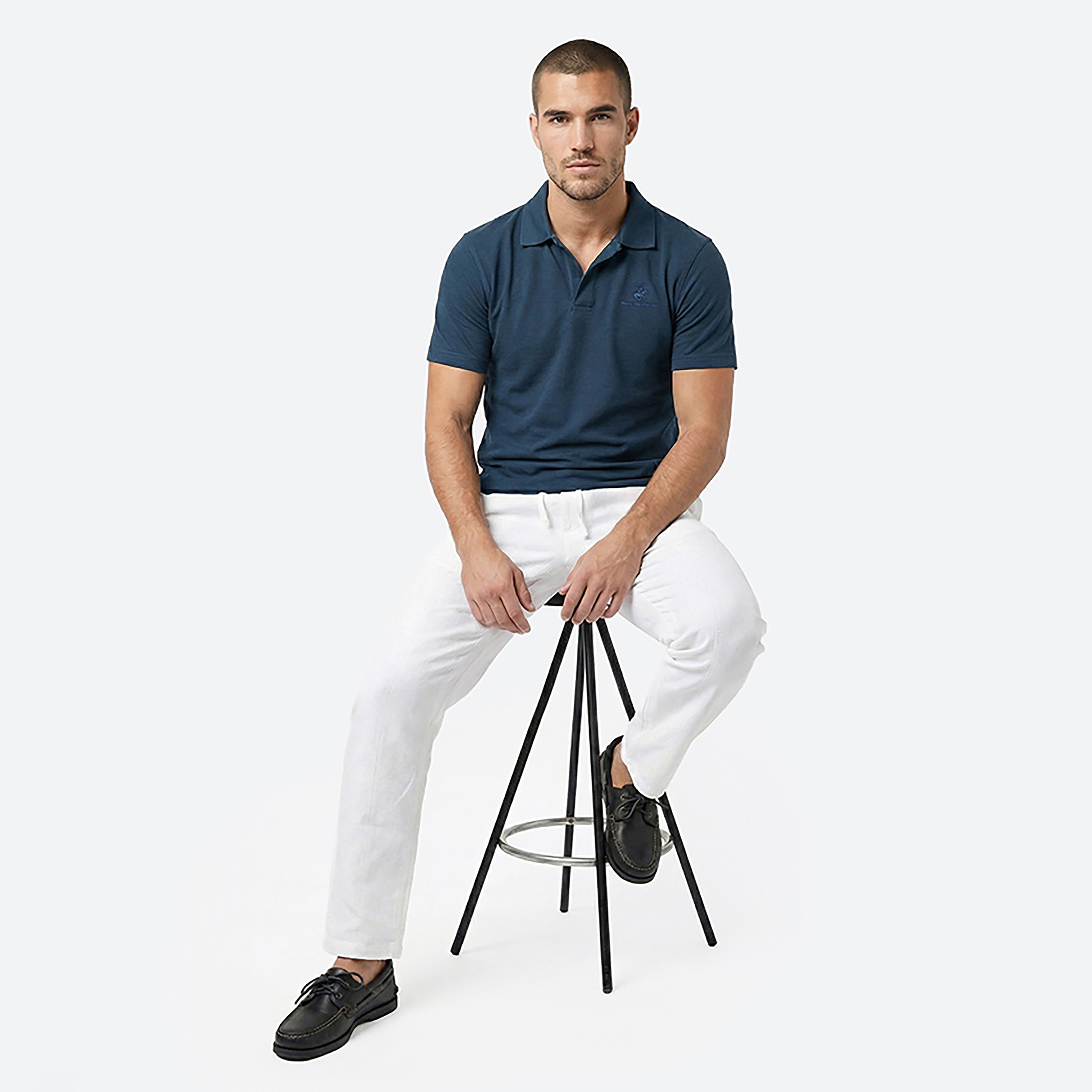 تي شيرت بولو رجالي سادة بأكمام قصيرة وياقة من بيفرلي هيلز بولو كلوب-men-clothing-tshirtsandpolos-polos-image-6