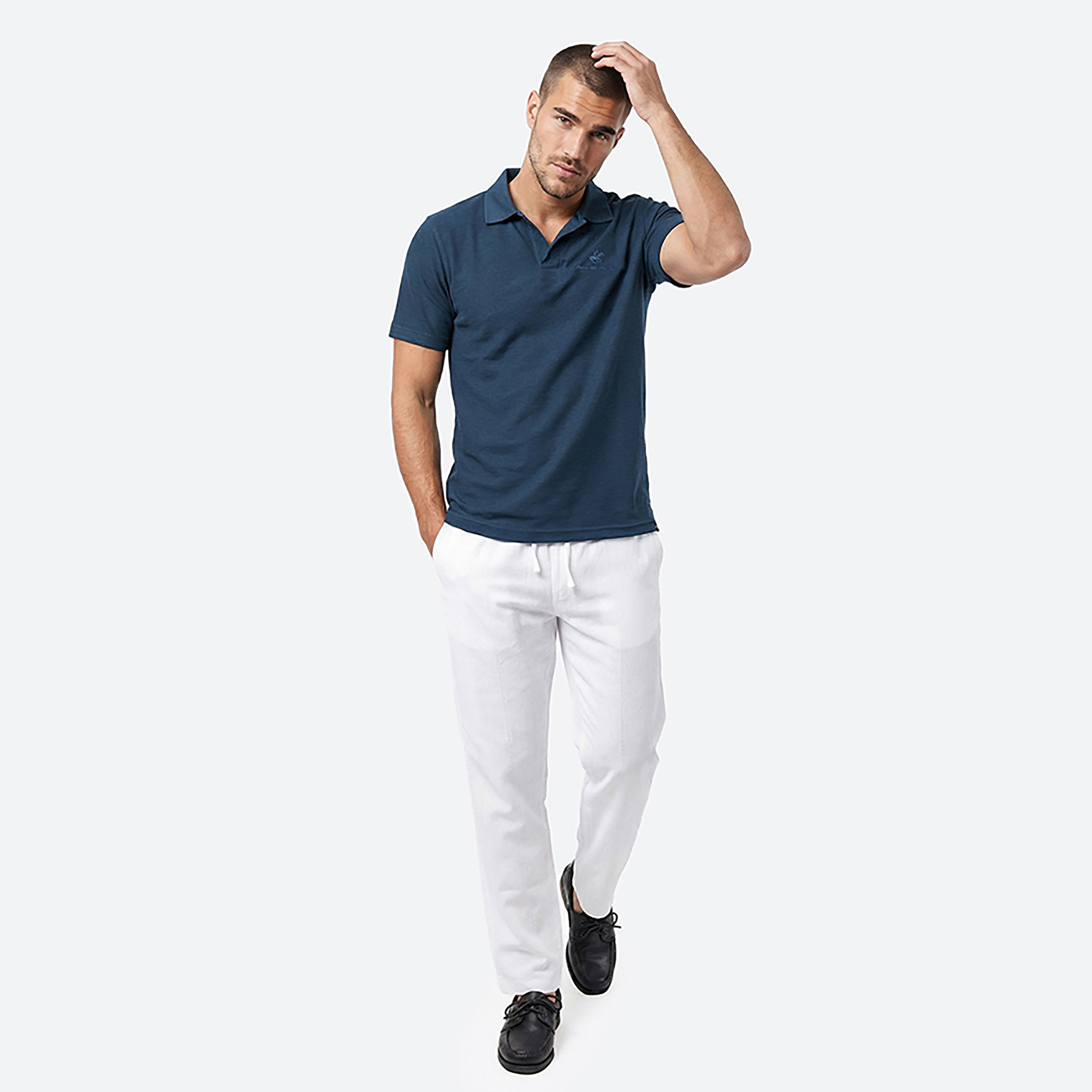 تي شيرت بولو رجالي سادة بأكمام قصيرة وياقة من بيفرلي هيلز بولو كلوب-men-clothing-tshirtsandpolos-polos-image-7
