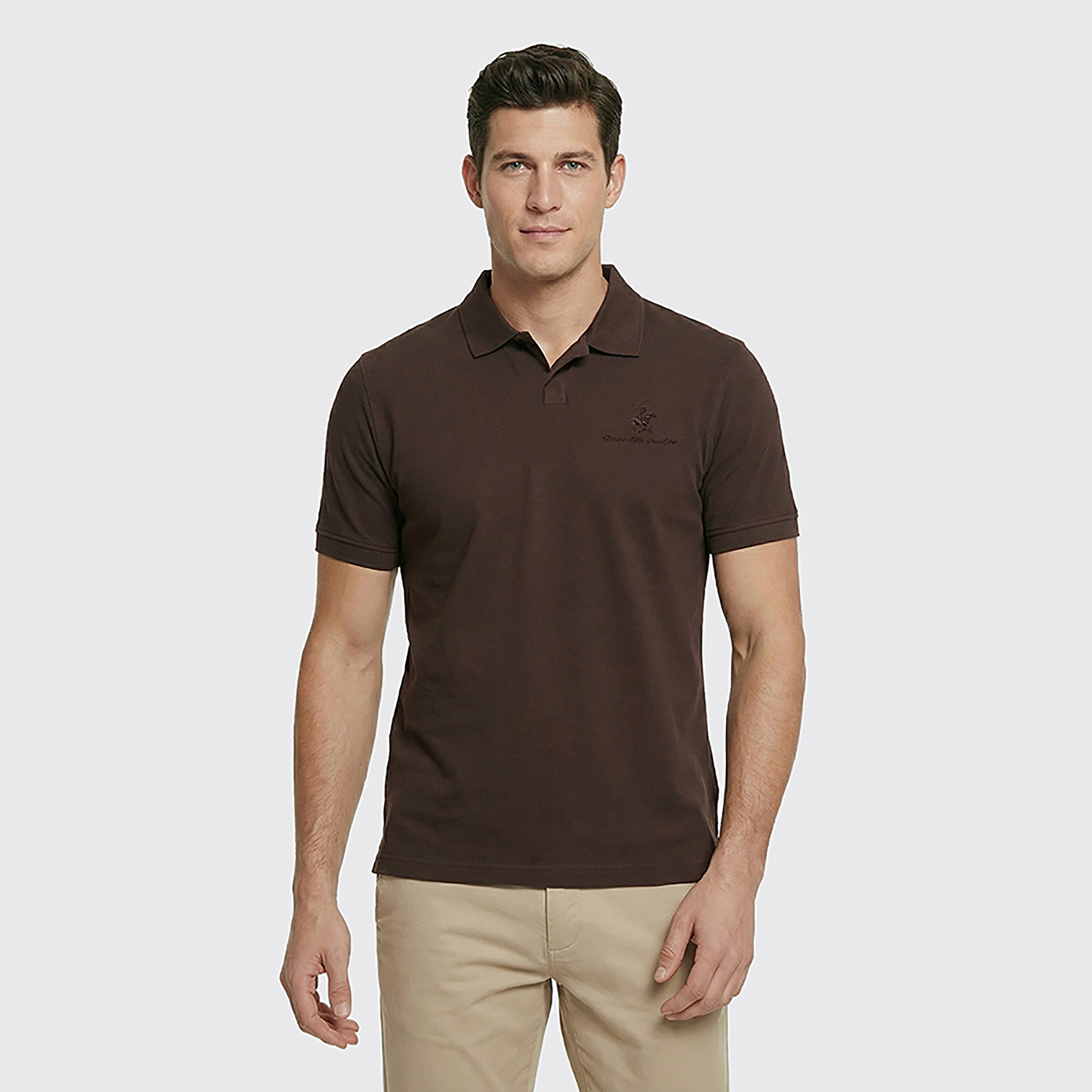 Beverly Hills Polo Club Plain Collared Short Sleeves Men's Polo T-Shirt-men-clothing-tshirtsandpolos-polos-image-1