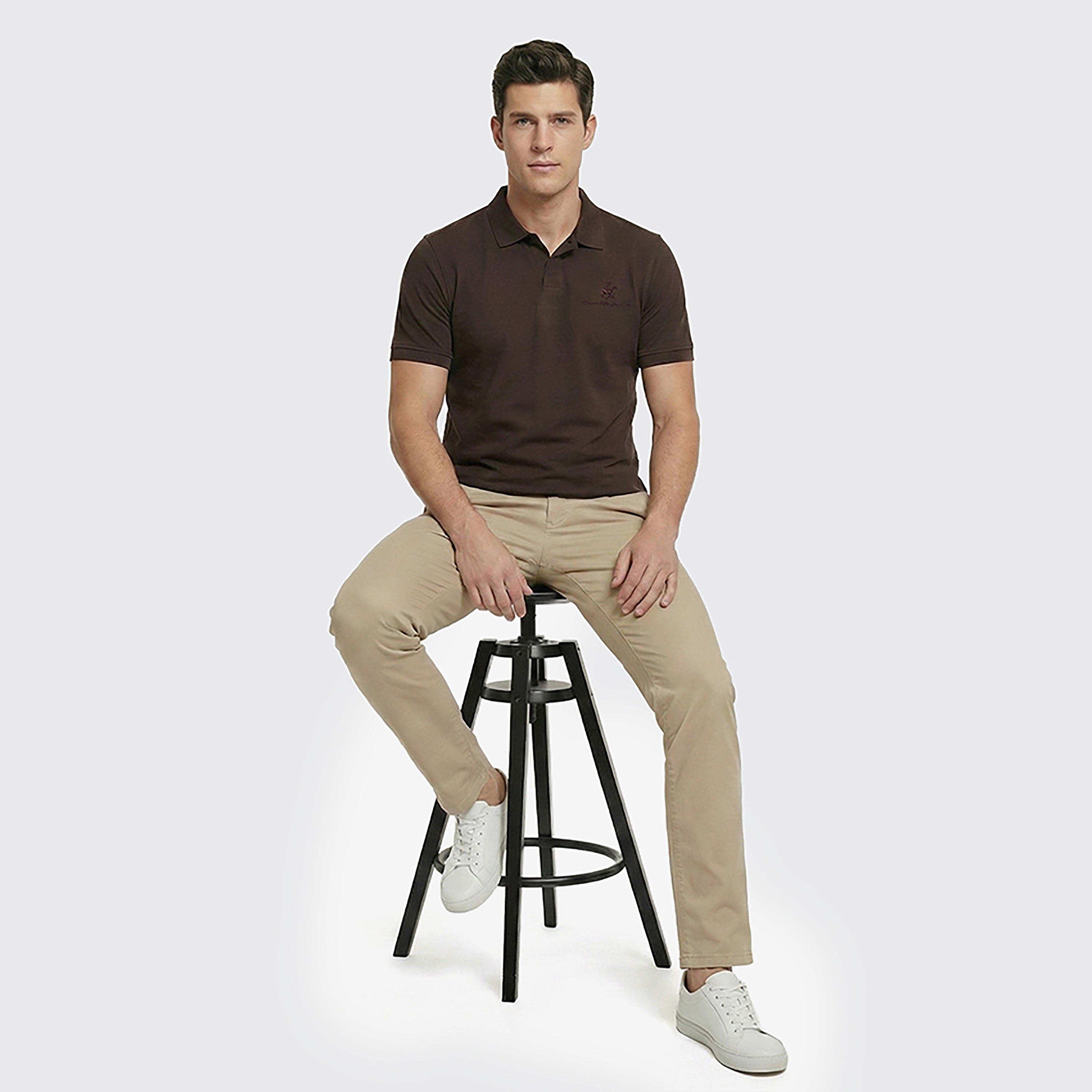 Beverly Hills Polo Club Plain Collared Short Sleeves Men's Polo T-Shirt-men-clothing-tshirtsandpolos-polos-image-2