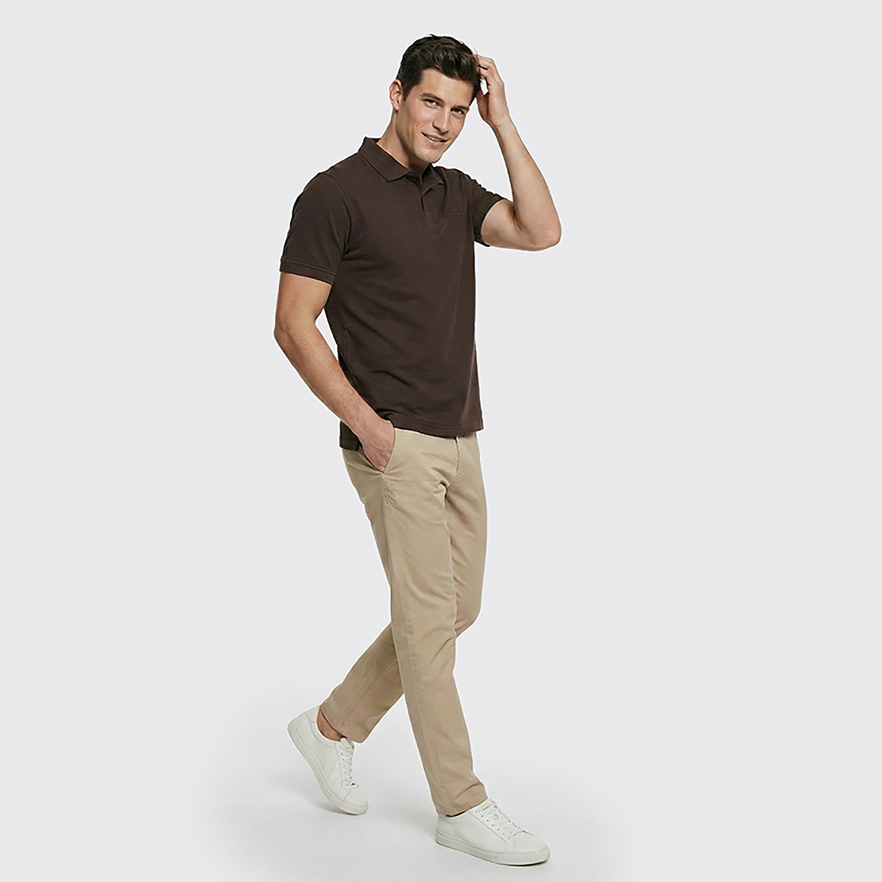 تي شيرت بولو رجالي سادة بأكمام قصيرة وياقة من بيفرلي هيلز بولو كلوب-men-clothing-tshirtsandpolos-polos-image-3
