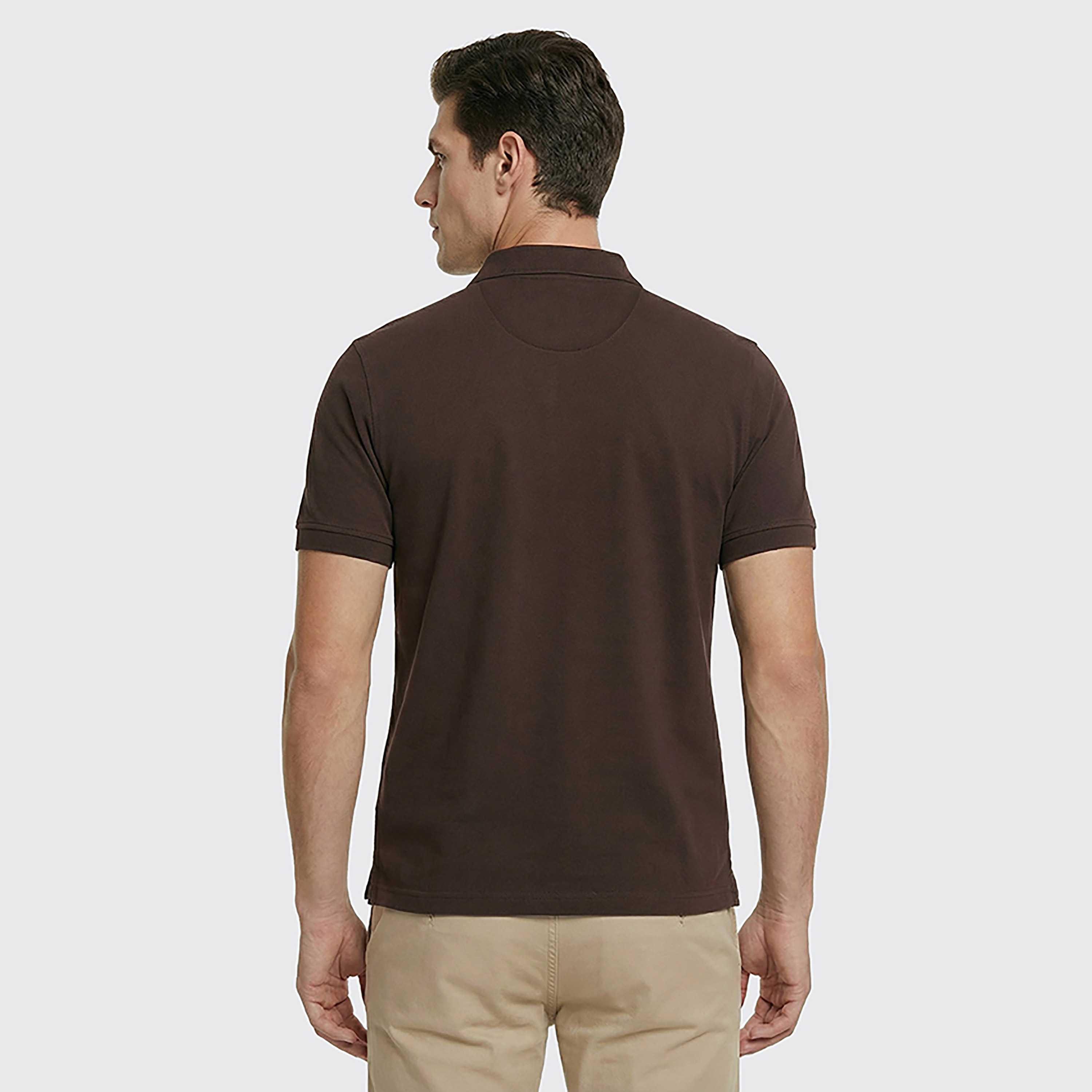 تي شيرت بولو رجالي سادة بأكمام قصيرة وياقة من بيفرلي هيلز بولو كلوب-men-clothing-tshirtsandpolos-polos-image-4