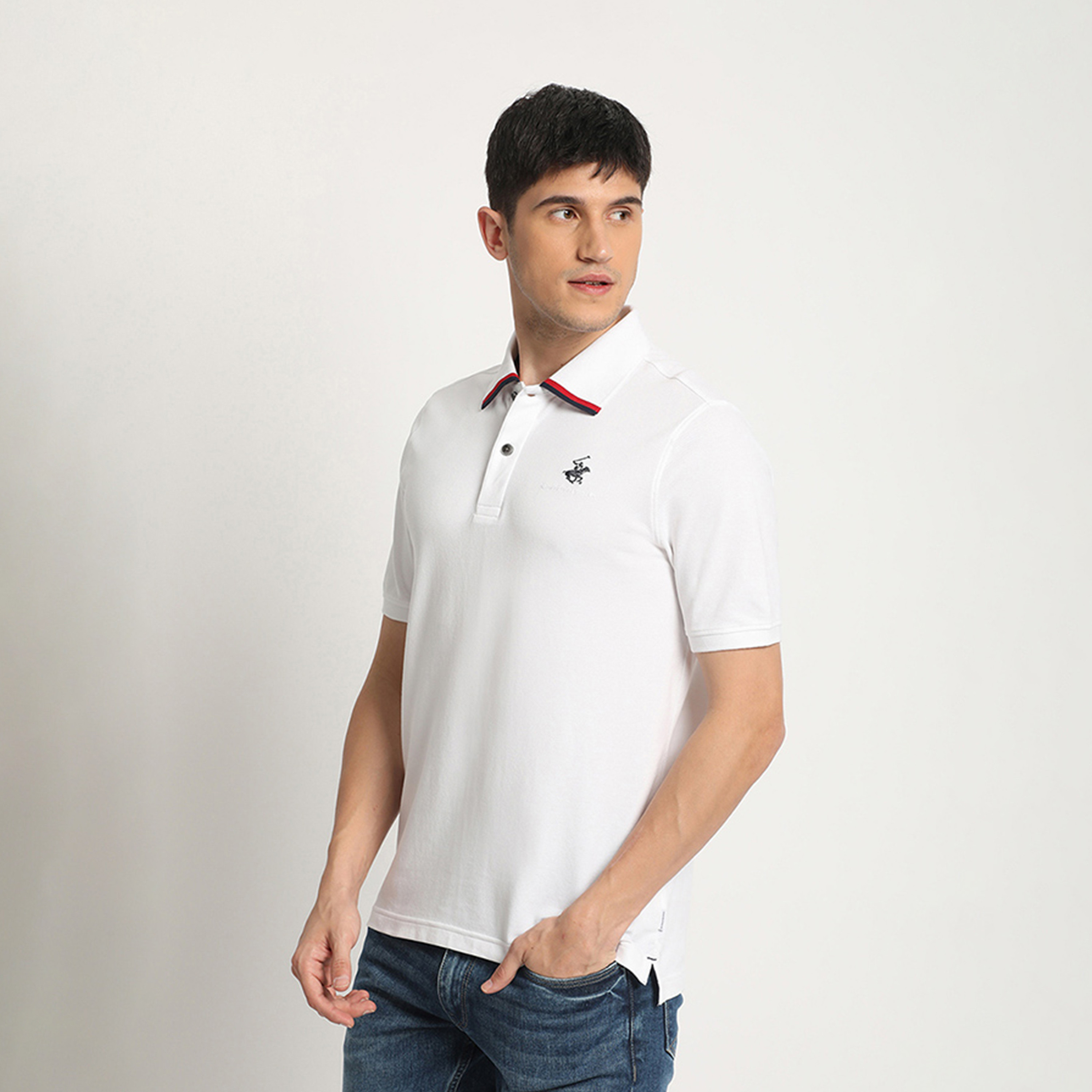 Beverly Hills Polo Club Men's Solid Collared Short-Sleeve Polo T-shirt-men-clothing-tshirtsandpolos-polos-image-2