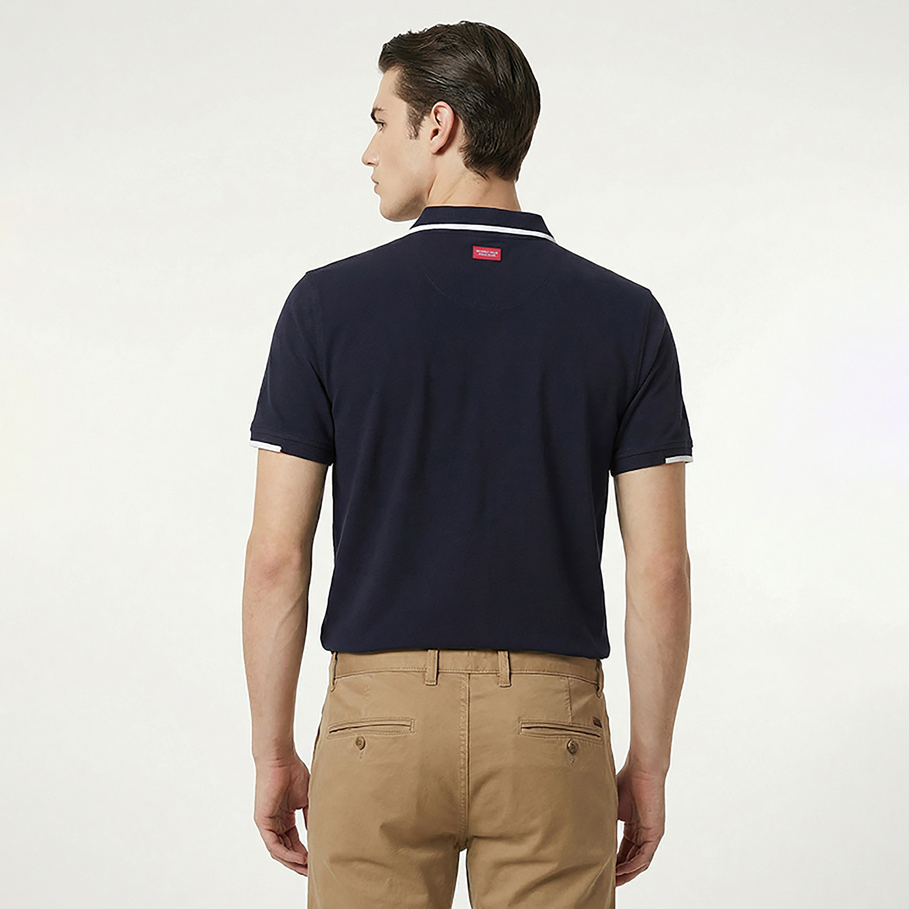 Beverly Hills Polo Club Embroidered Logo Contrast Tipping Collar Short Sleeves Men's Polo T-Shirt-men-clothing-tshirtsandpolos-polos-image-4