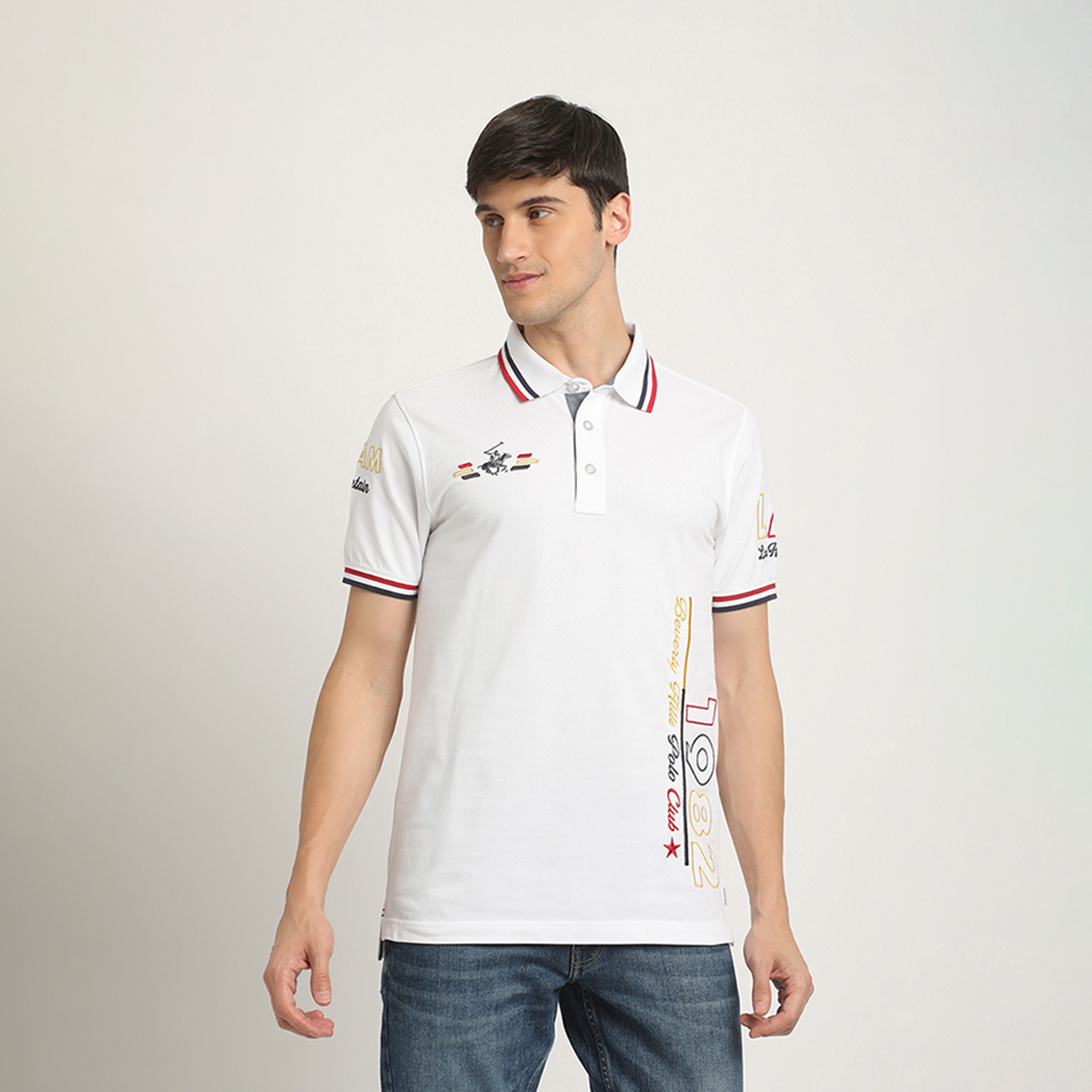 Beverly Hills Polo Club Men's Logo Collared Short-Sleeve Polo T-shirt-men-clothing-tshirtsandpolos-polos-image-1