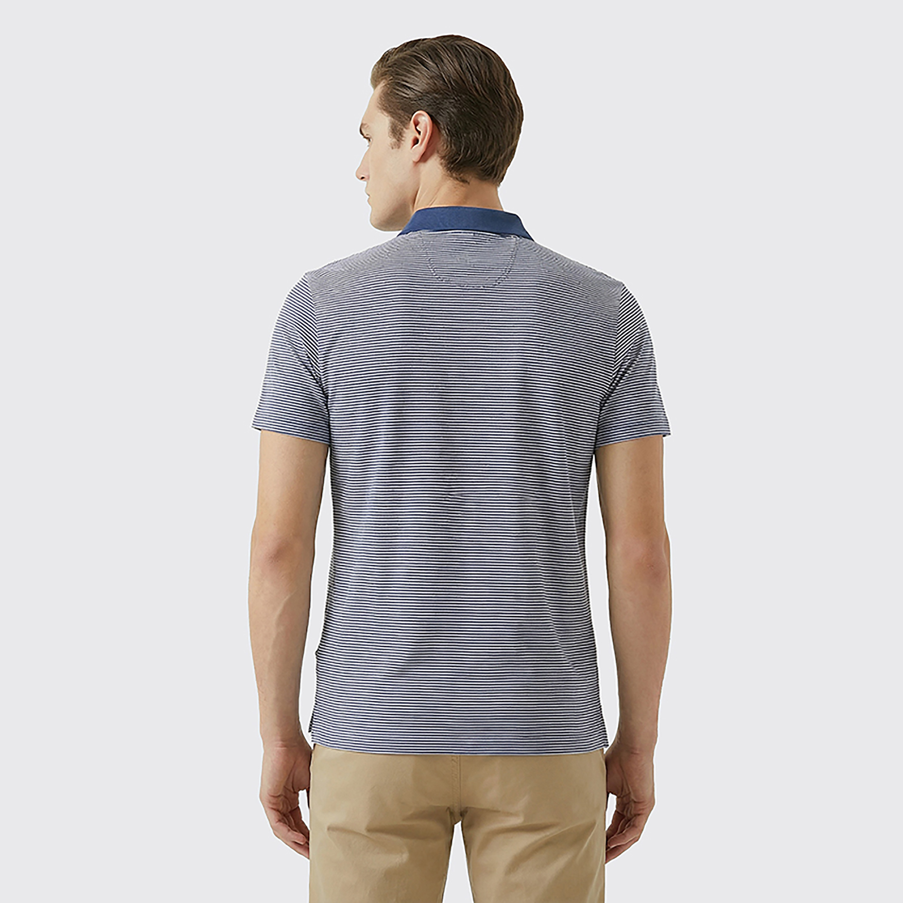 تي شيرت بولو رجالي مخطط بأكمام قصيرة وياقة من بيفرلي هيلز بولو كلوب-men-clothing-tshirtsandpolos-polos-image-8