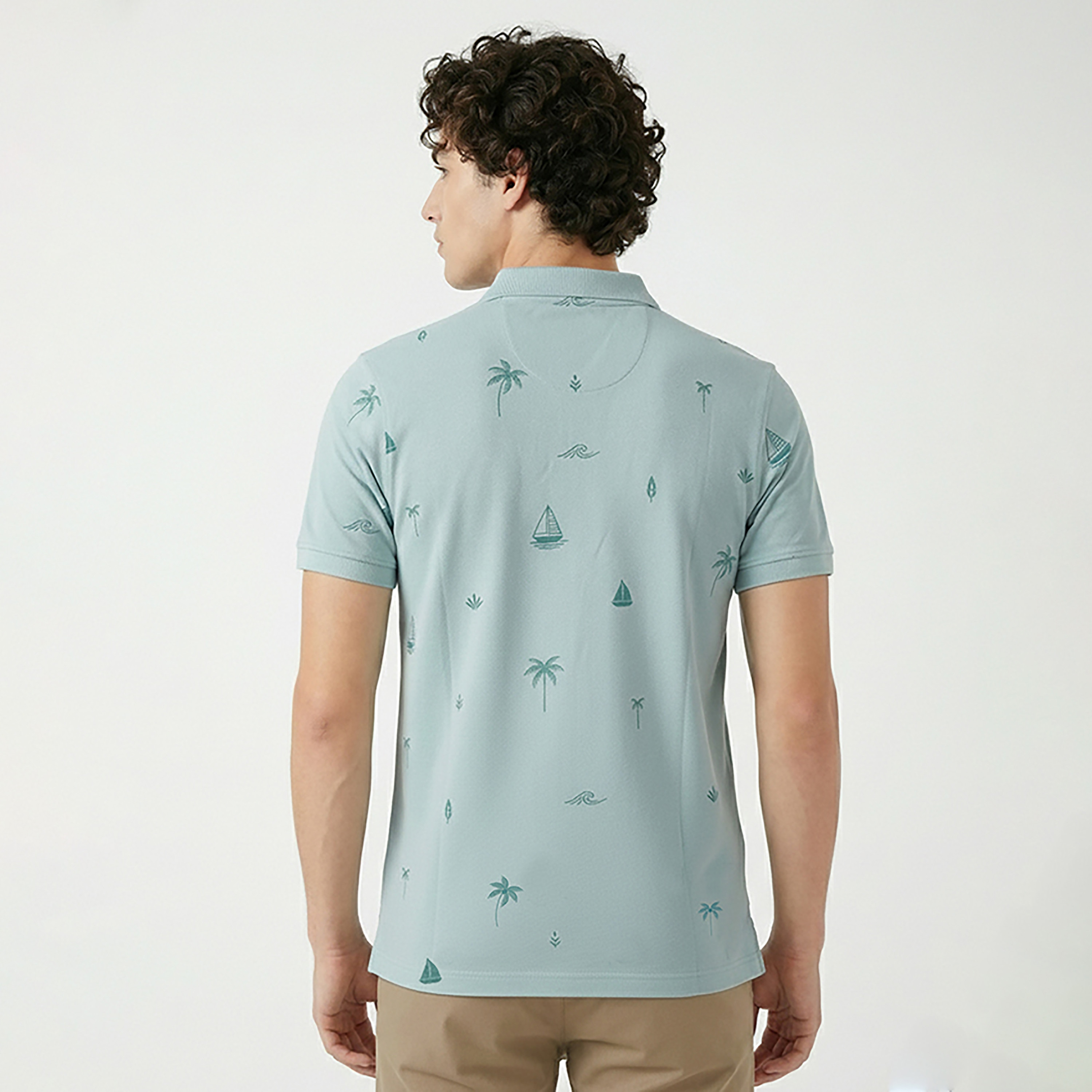 Beverly Hills Polo Club Printed Collared Short Sleeves Men's Polo T-Shirt-men-clothing-tshirtsandpolos-polos-image-8